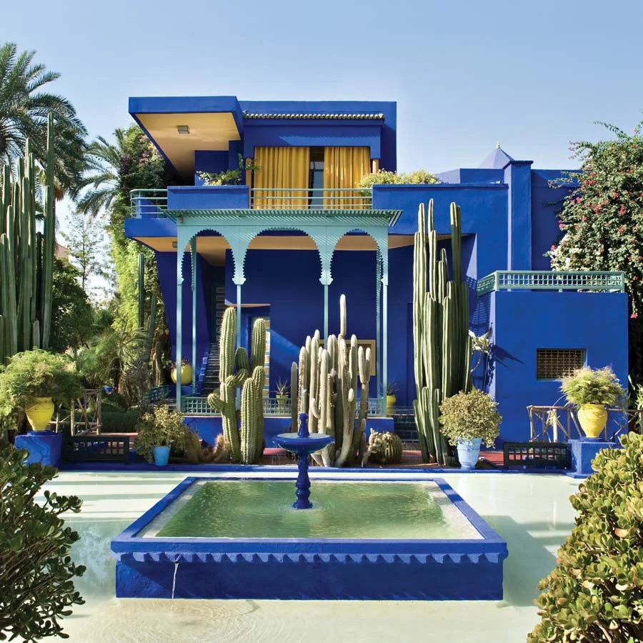 One of the most vibrant gardens in the world is hidden behind the non-descript wall that lines the outskirts of Marrakech. © Foundation Jardin Majorelle - Photo Nicolas Matheus
