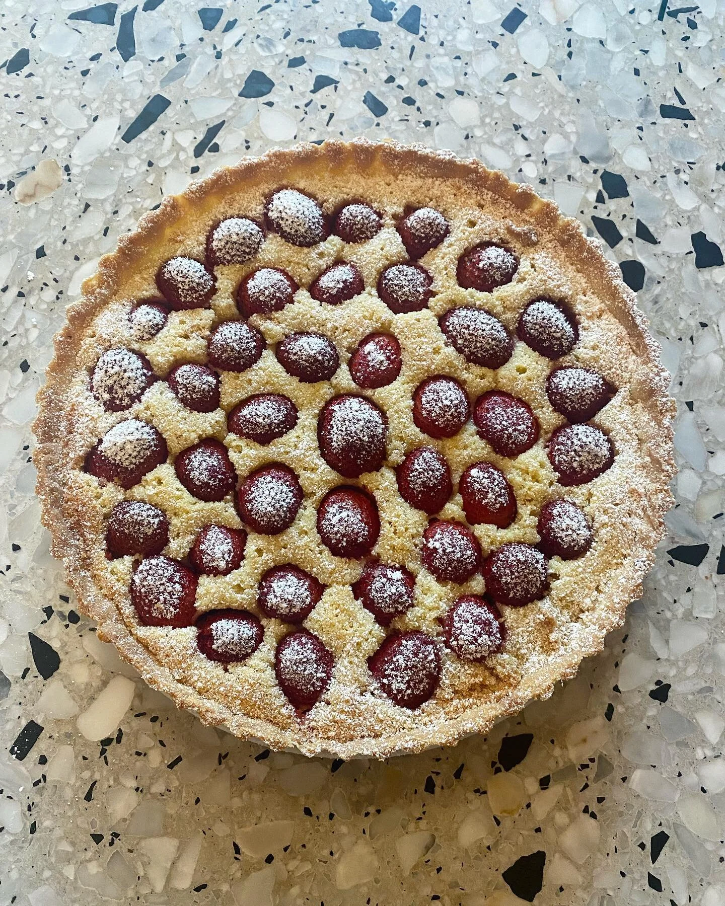Strawberry and almond crostata