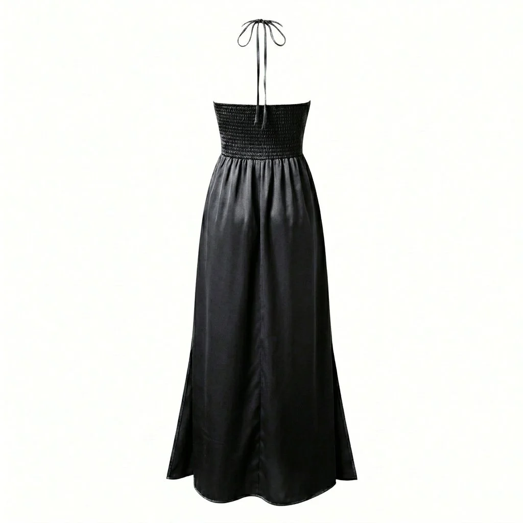 Halter Dress Black.png