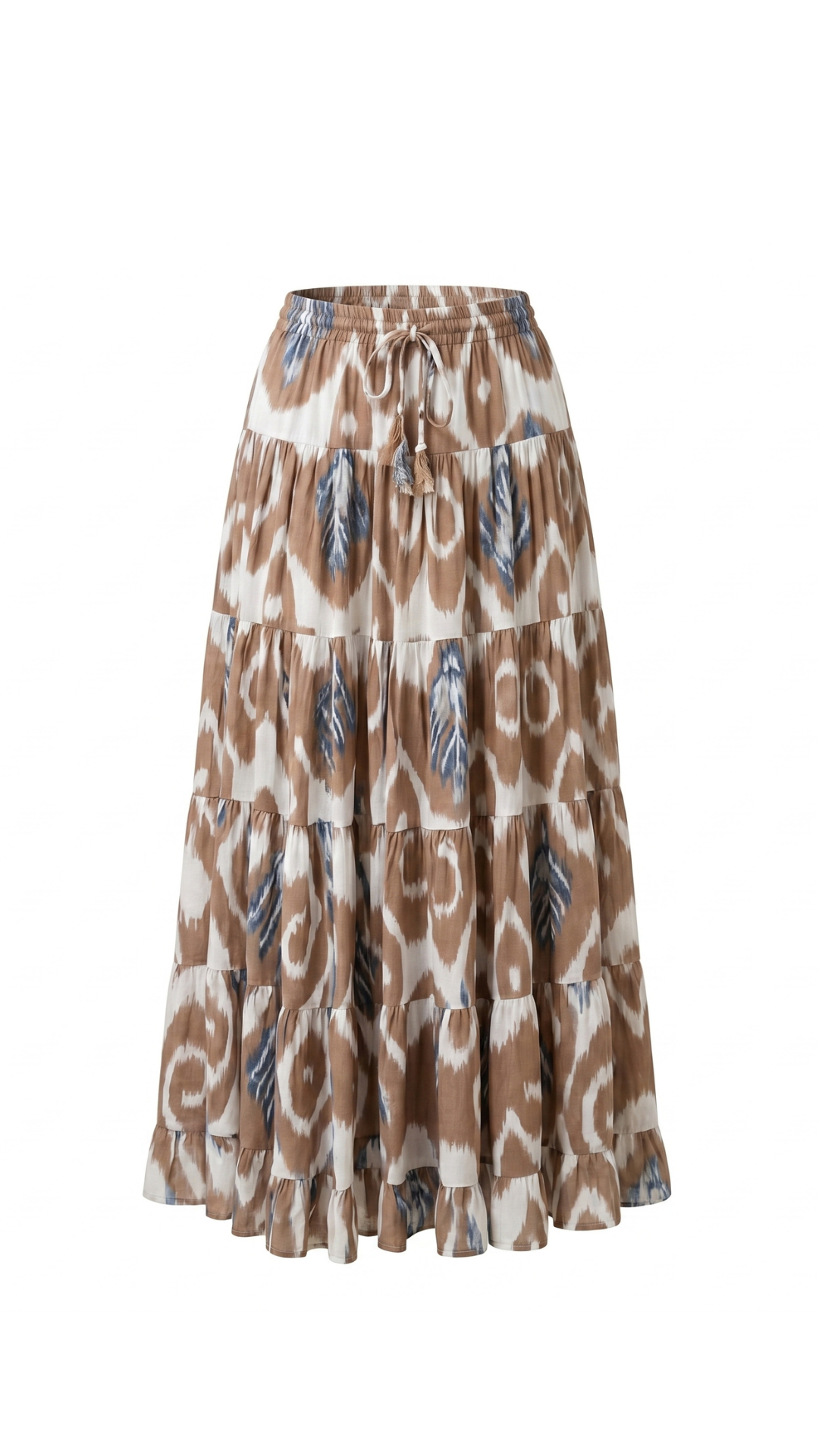 Tiered Maxi Skirt (Earthy)