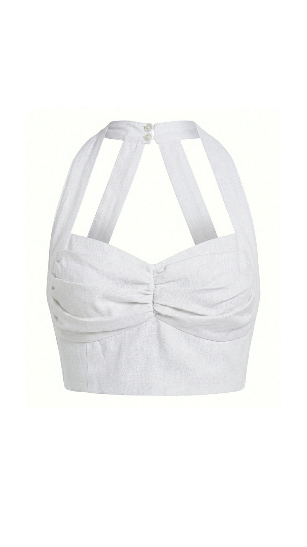 Halter Crop Top (White)