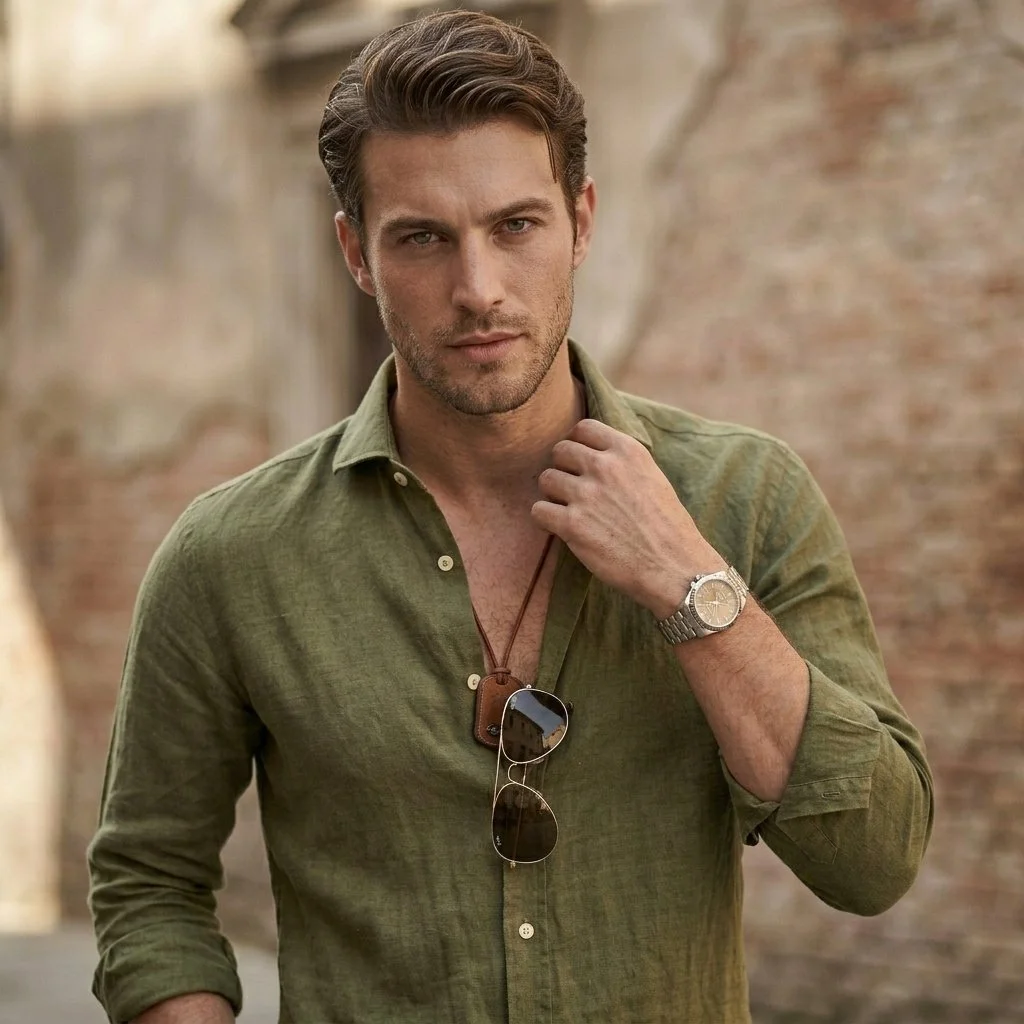 Linen Shirt (Olive) (5).png