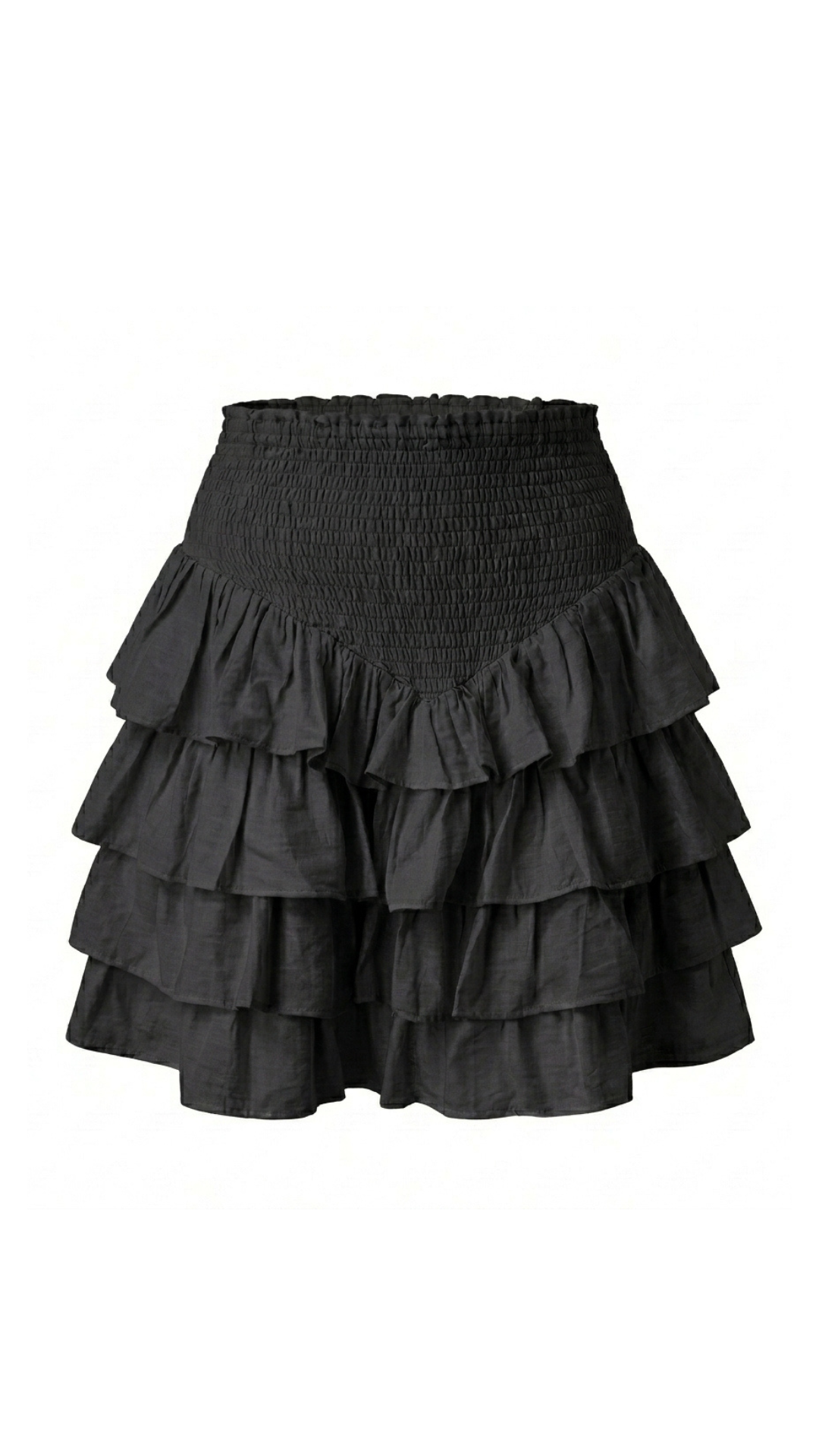 Ruffles Mini Skirt (Black)