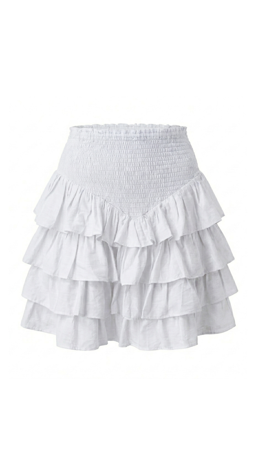 Ruffles Mini Skirt (White)