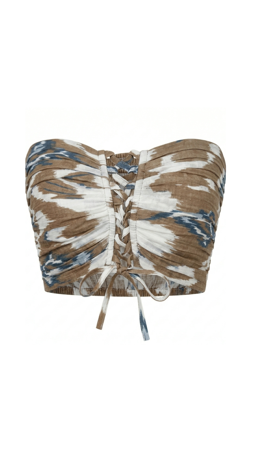 Tribal Brown Bandeau Top