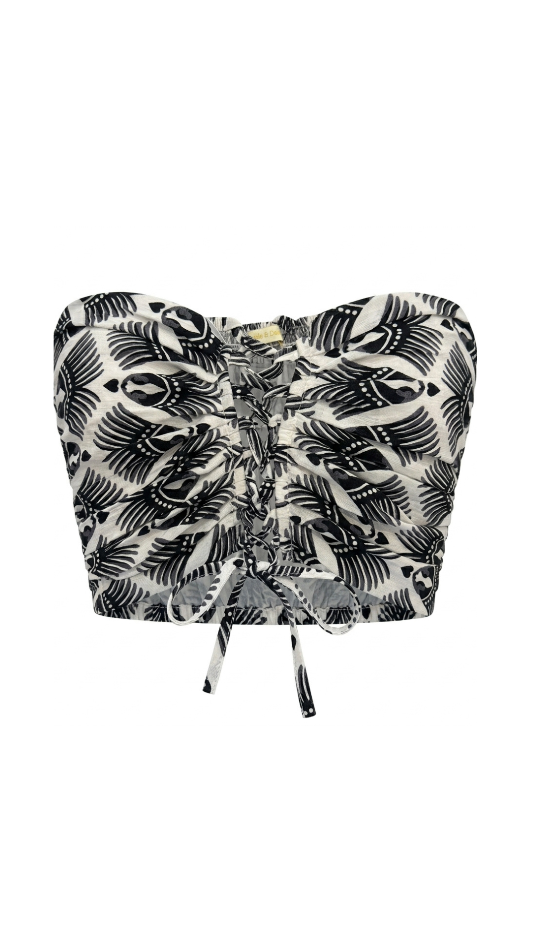 Tribal Black Bandeau Top