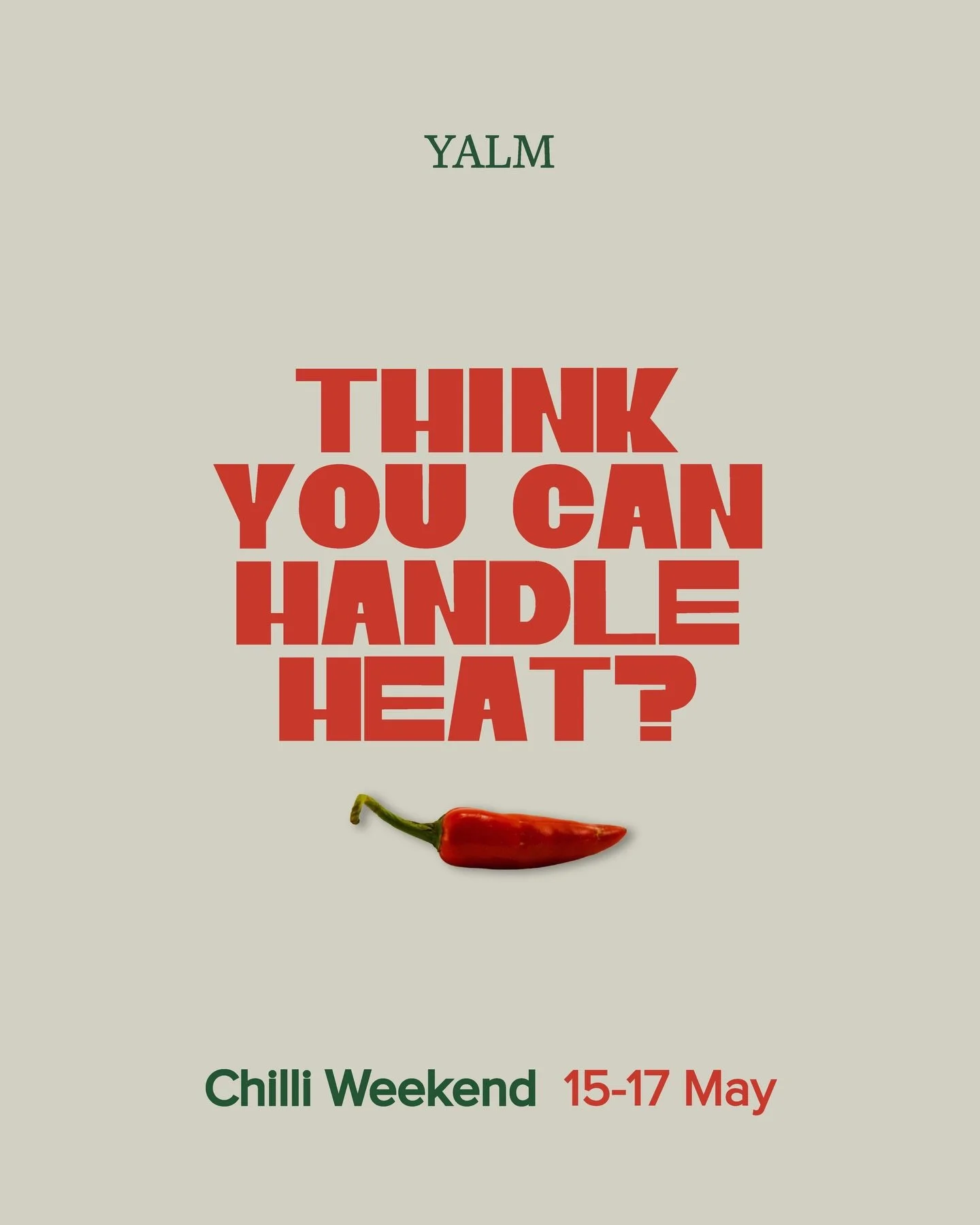 🌶️ Things are heating up 🌶️

Join us 15&ndash;17 May for our Hot Chilli Weekender. A weekend celebrating all things spice

Here&rsquo;s what&rsquo;s coming:

🌶️ Chilli stall from @norfolkchillis
🌶️ Spicy specials from every kitchen
🌶️ Prizes for