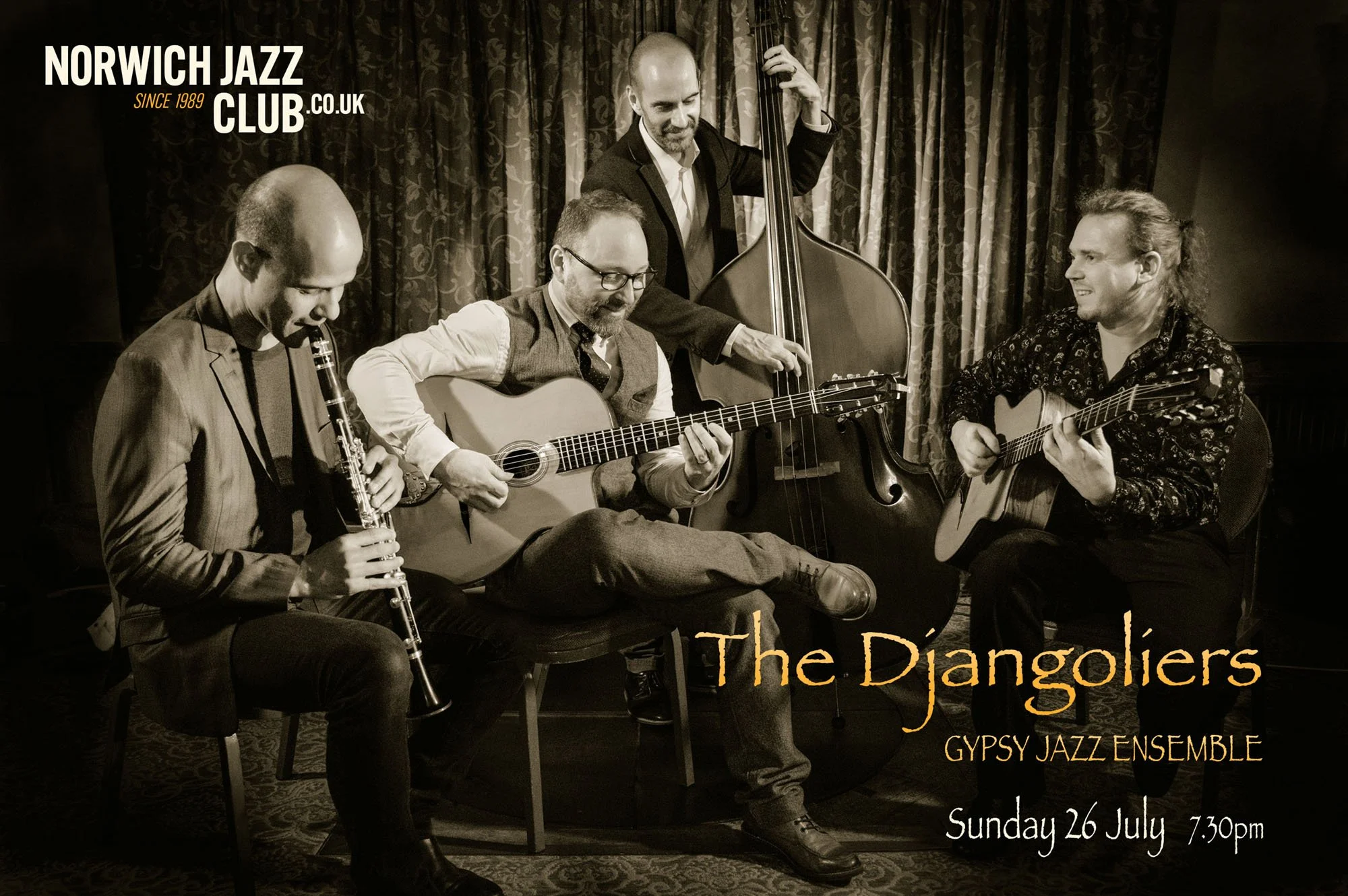 Norwich Jazz Club presents The Djangoliers