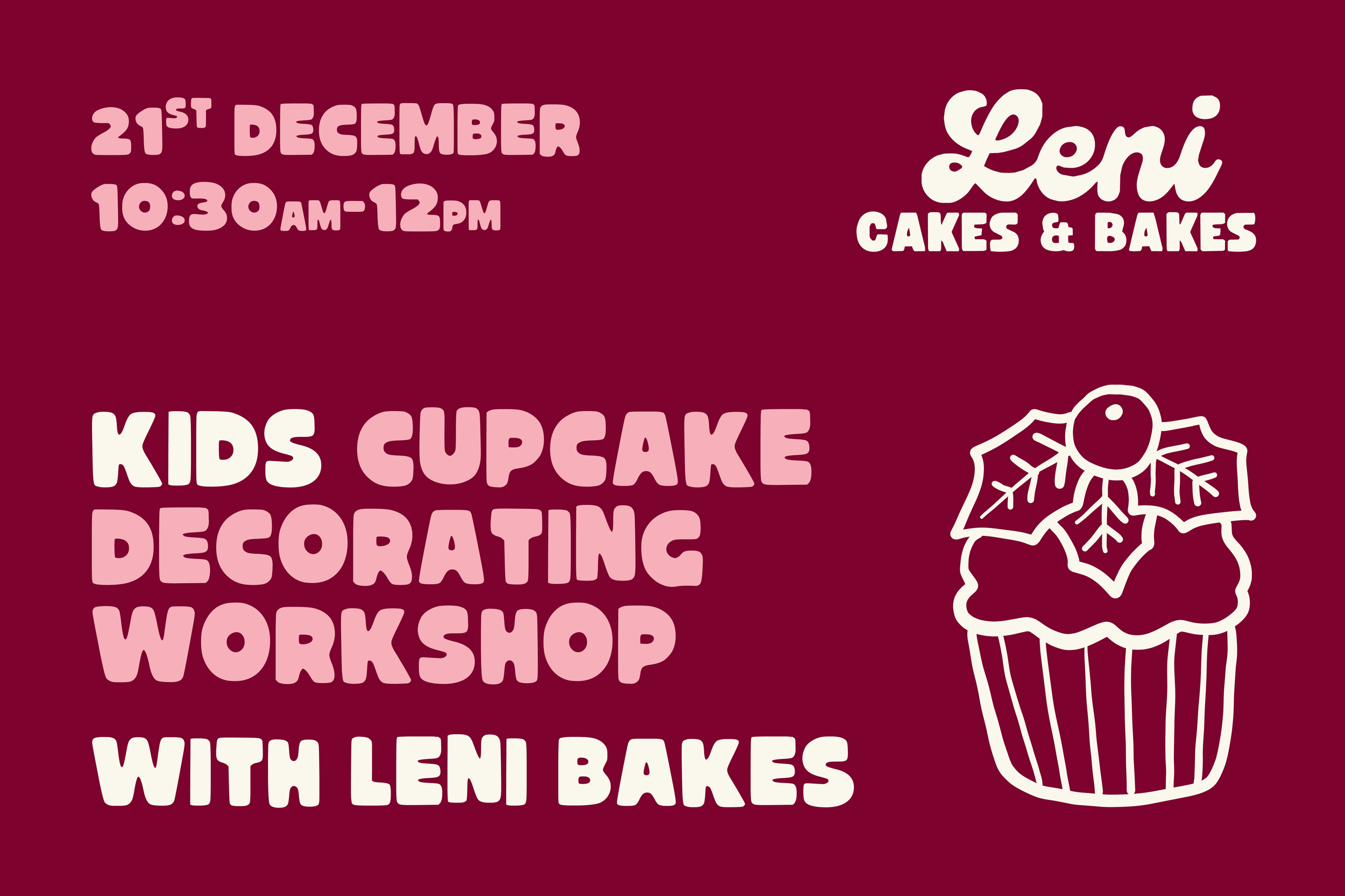 Kids Cupcake Decorating Workshop with Leni Bakes