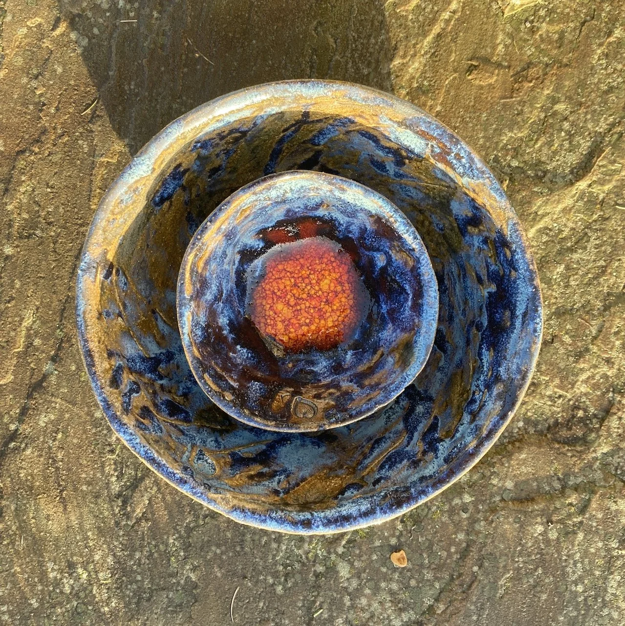 Medium & Baby 'Krakatoa' Ridge Bowls