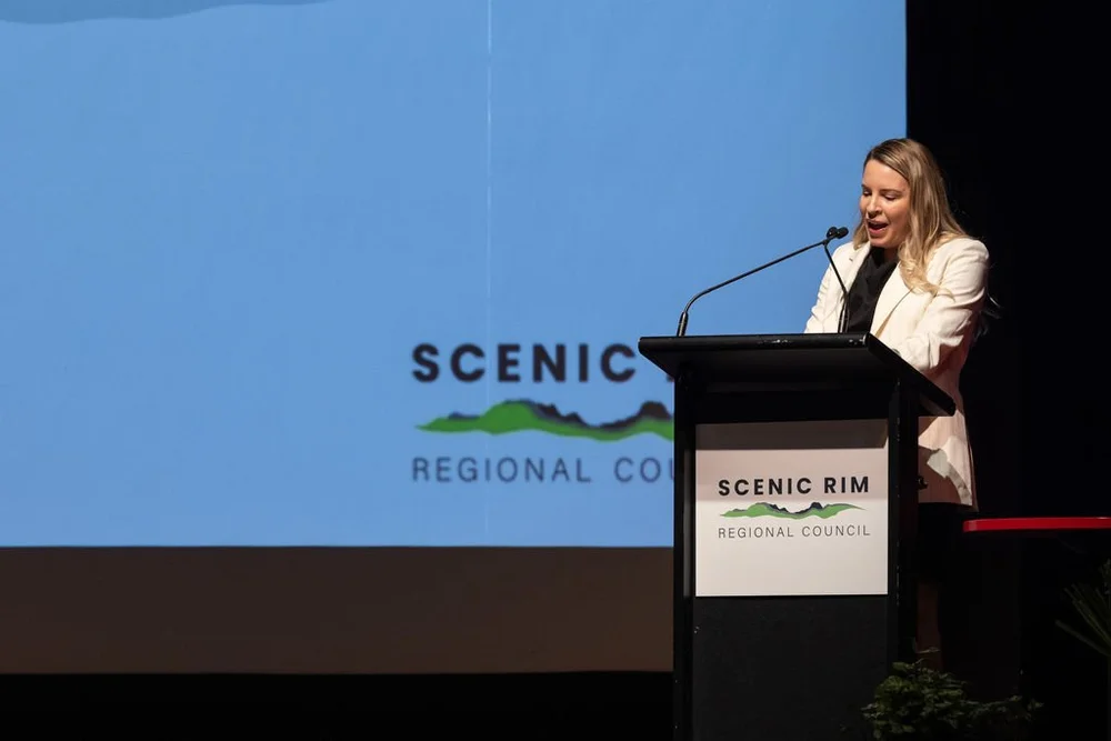 Olympia Kwitowski hosting the Scenic Rim Regional Council Business Breakfast