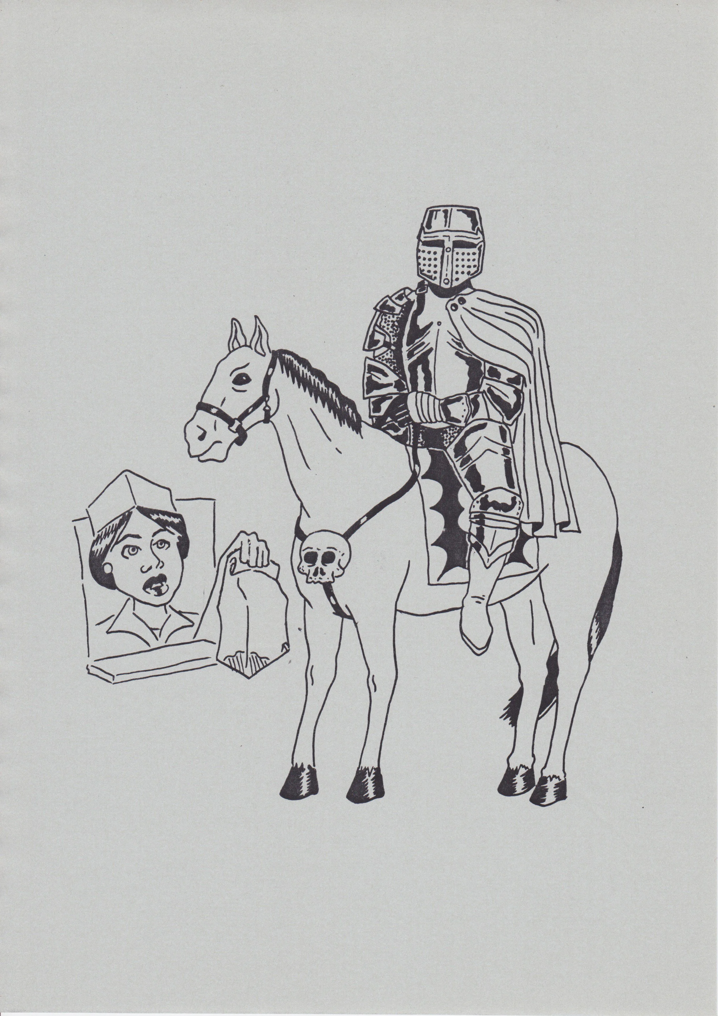 Fast Food Knight Illustration