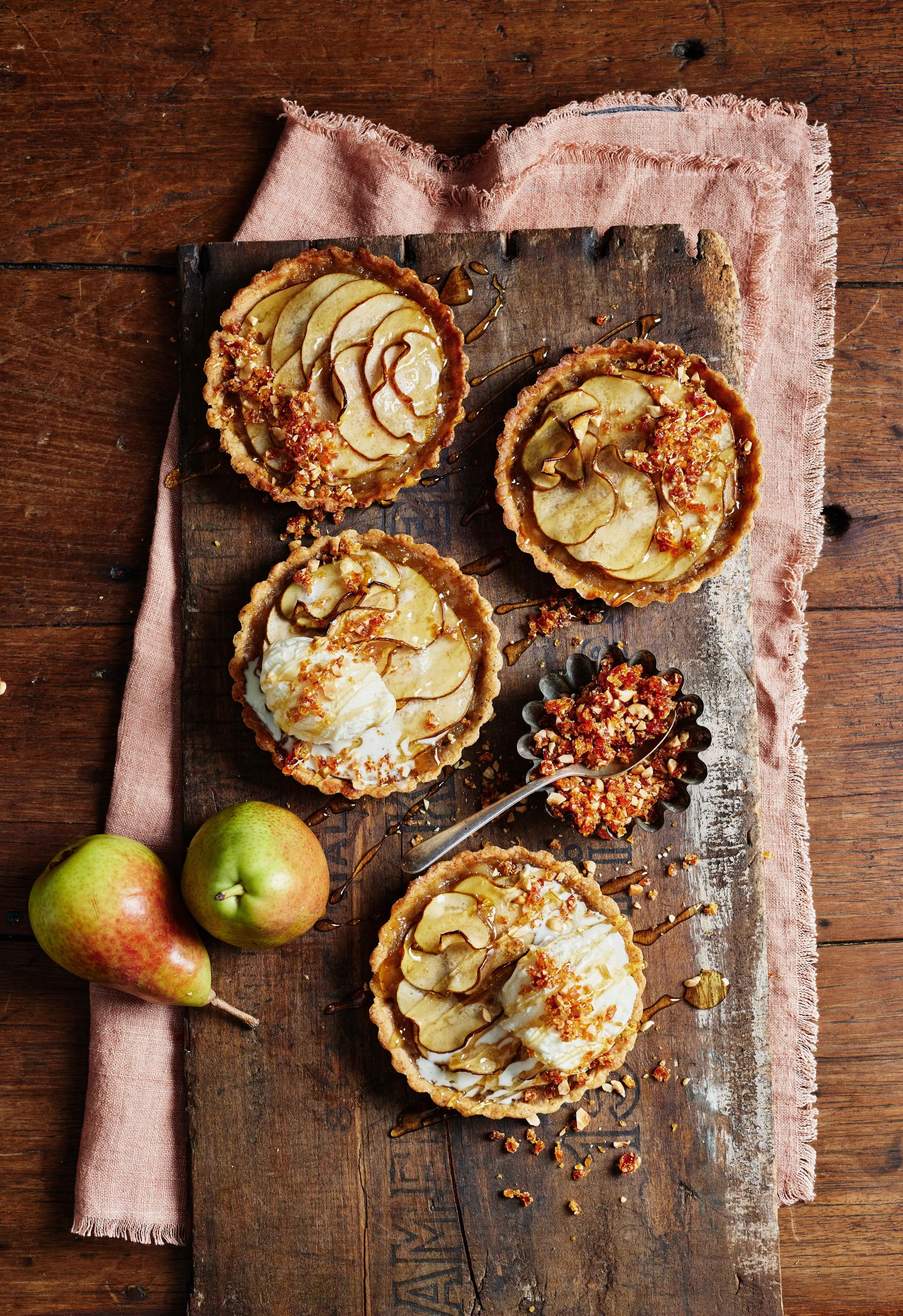 Honey Pear Hazelnut Tartlets