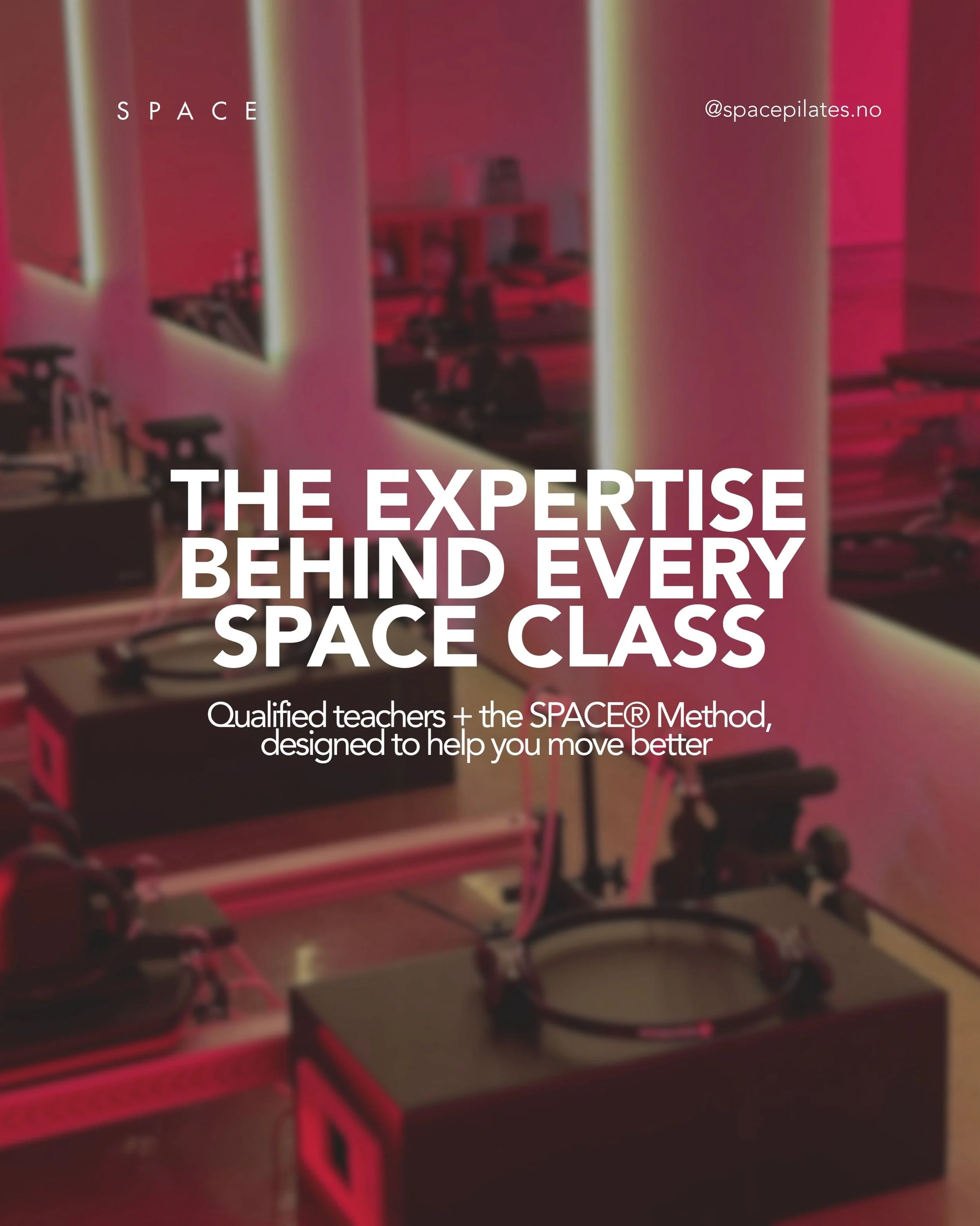 What sits behind a great class? More than the workout itself.

At SPACE, every teacher brings recognised Pilates training + the SPACE&reg; Method combining technique, progression + attention to detail with the flexibility to adapt to the person in fr