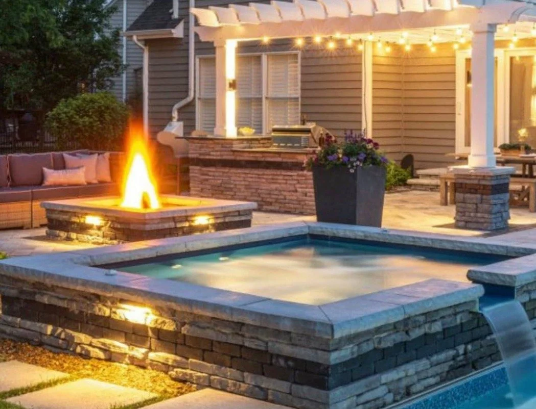 landscape lighting installation