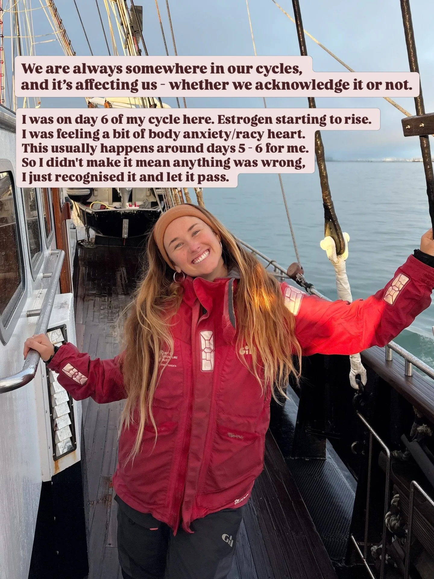 When you start noticing where you are in your cycle, everything softens.
 You stop feeling thrown around by your hormones. You stop pathologising normal fluctuations. You stop expecting yourself to feel the same every day.
 Instead, you start seeing 