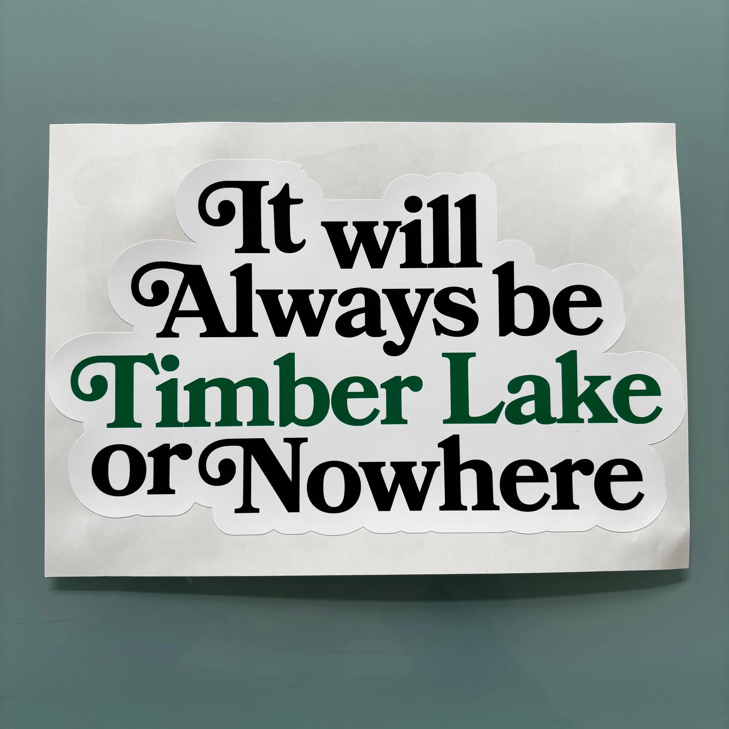 Large "Camp or Nowhere" Removable Vinyl Sticker with Camp Name
