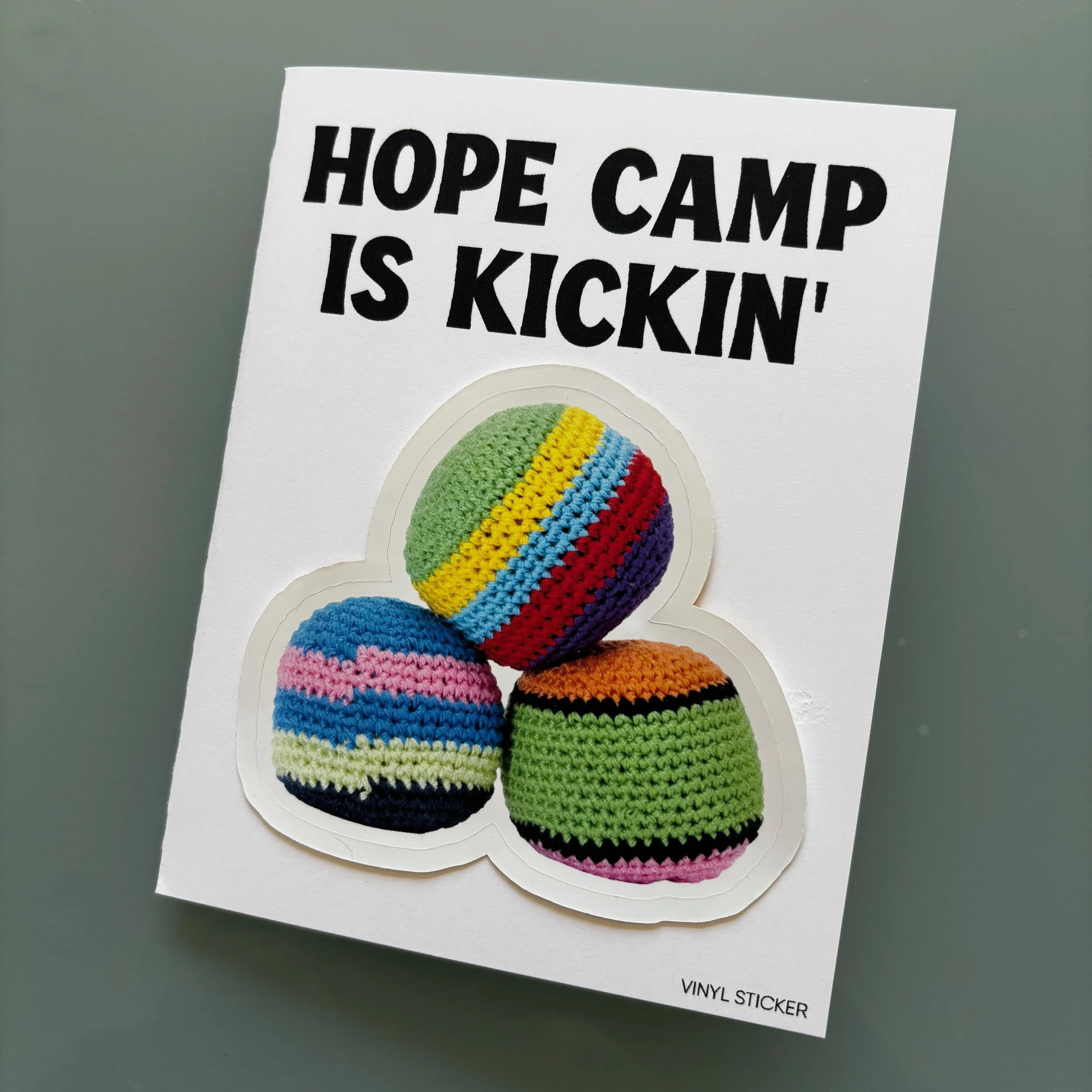 Hacky Sack Sticker Note Card