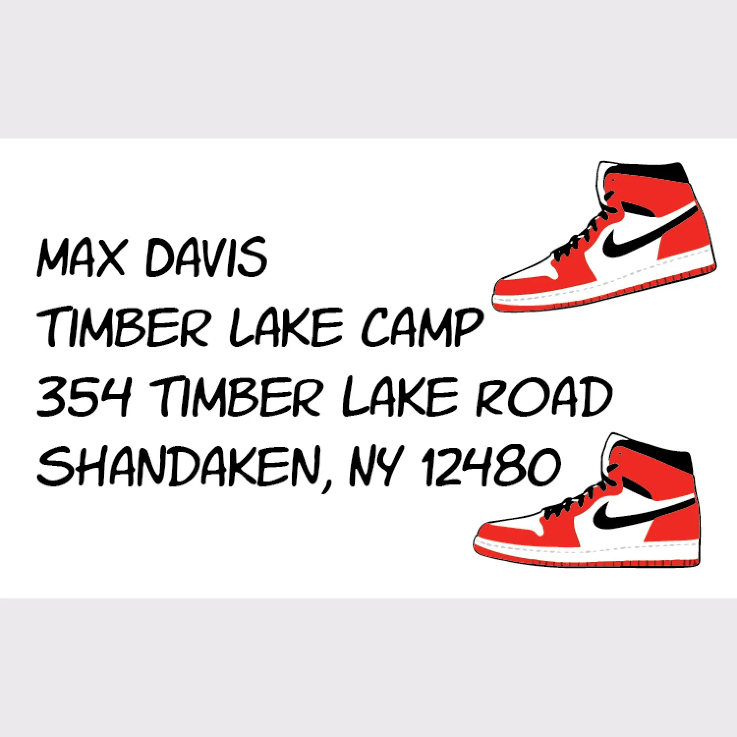High Tops Address Labels