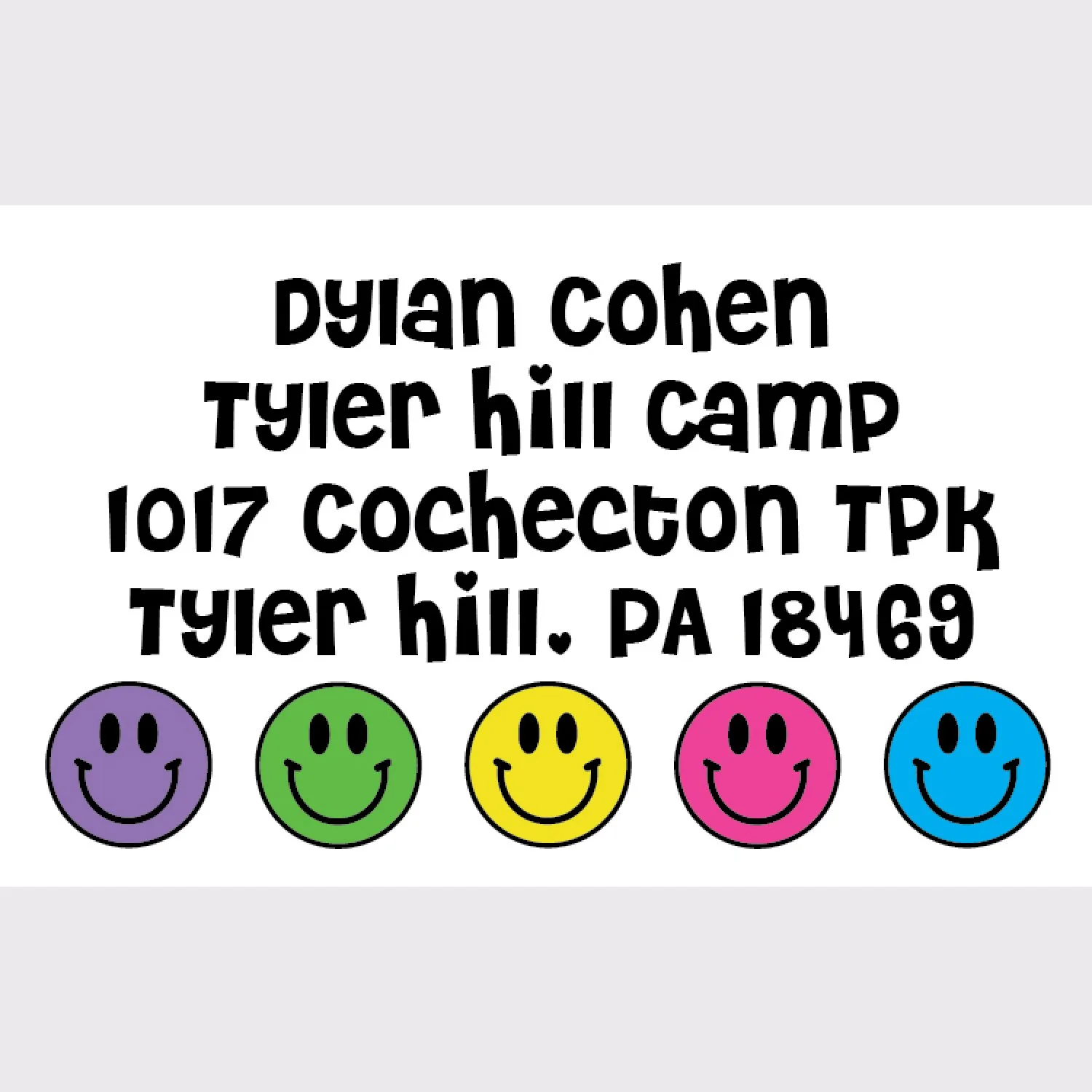 Colorful Smileys Address Labels