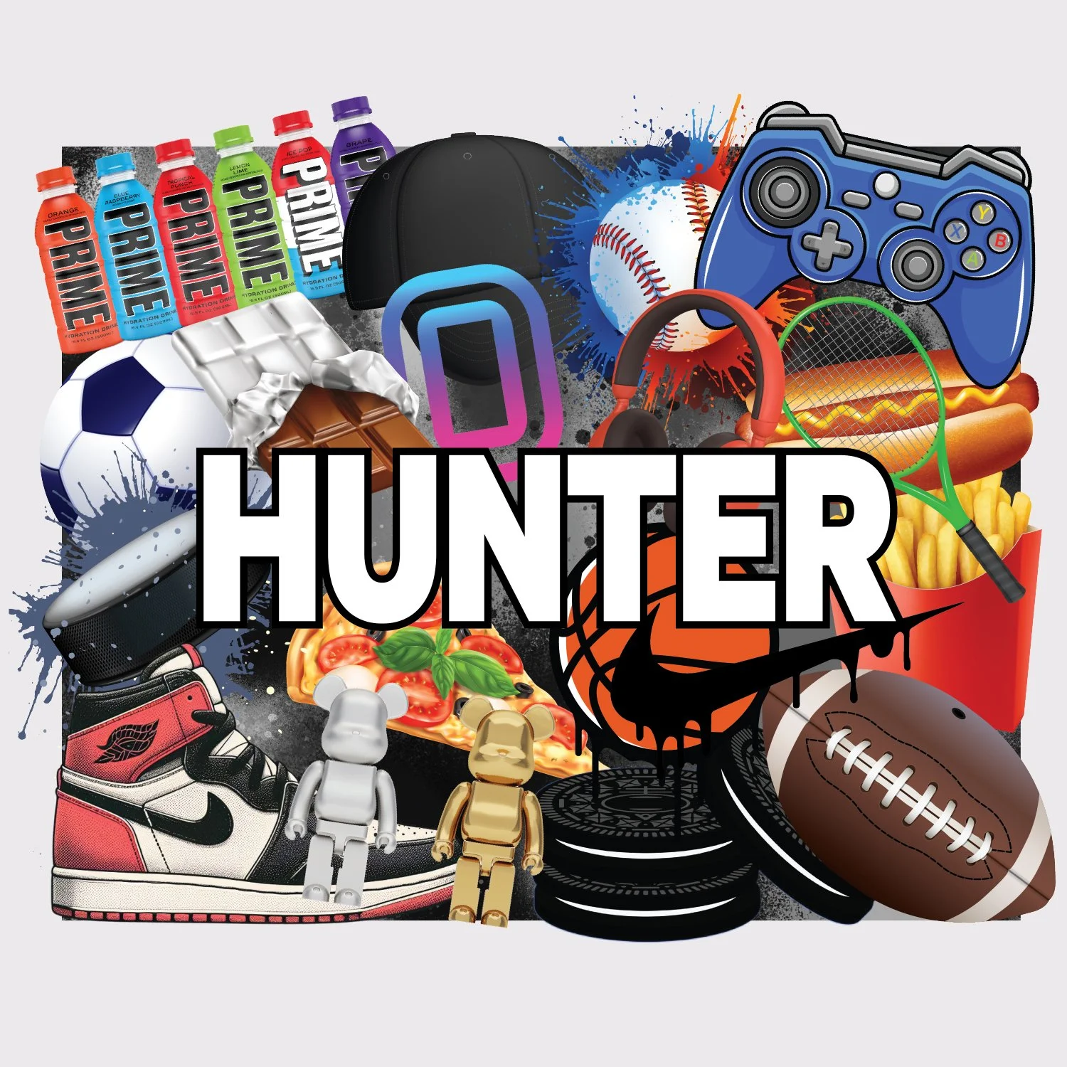 Sports & Things Collage Large Removable Vinyl Sticker