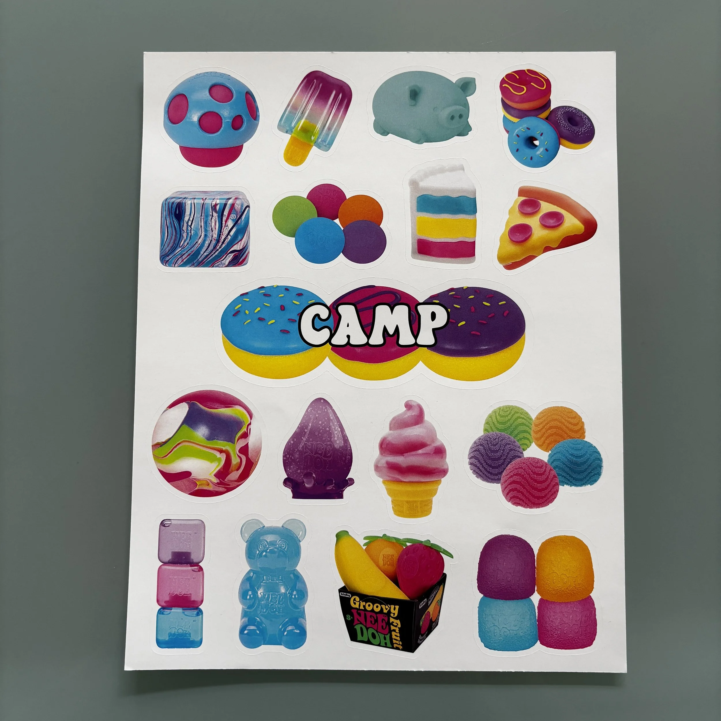 "CAMP" NeeD0h Removable Vinyl Sticker Sheet *Sample Sale*