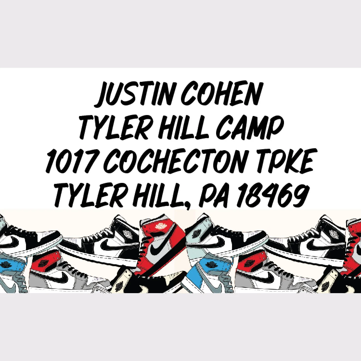 Scattered High Tops Address Labels