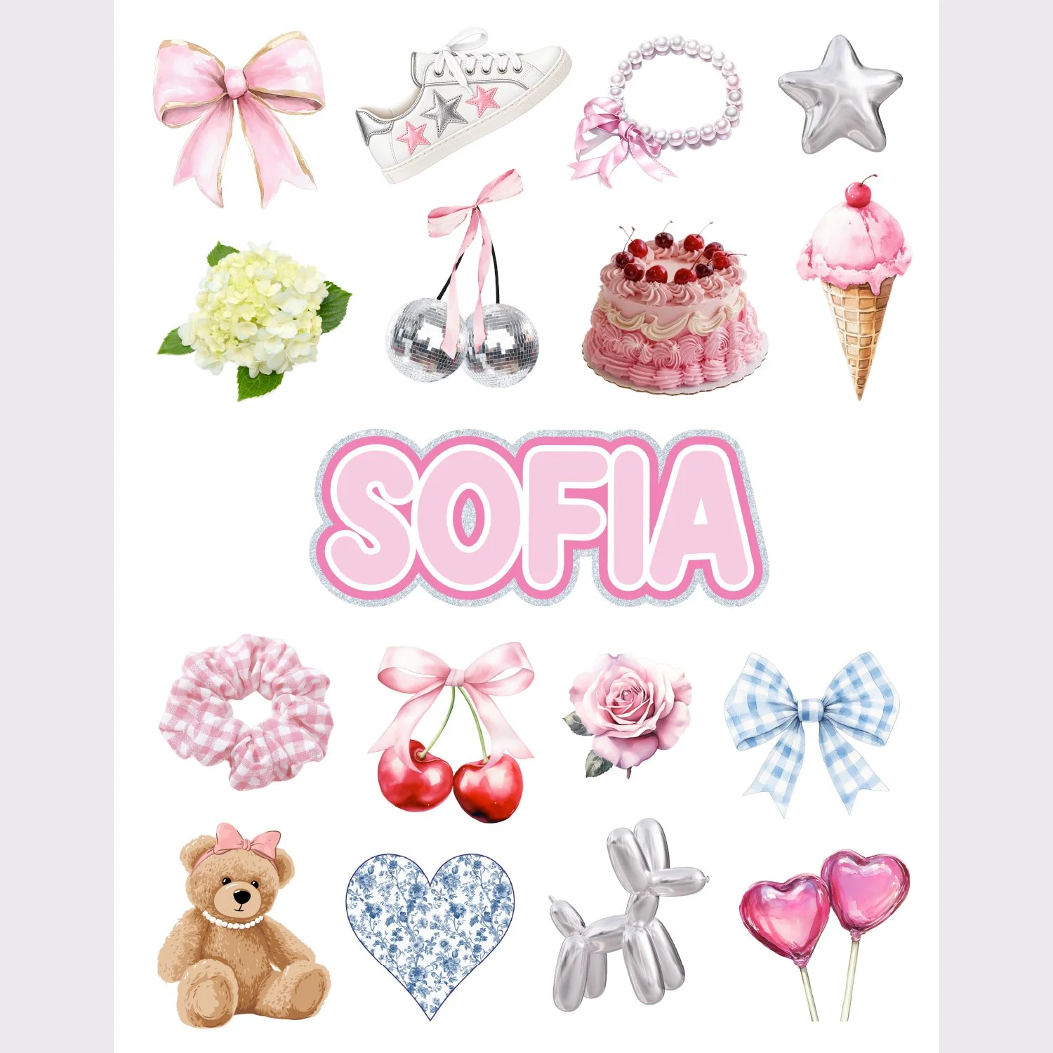 Fun & Fancy Removable Vinyl Sticker Sheet