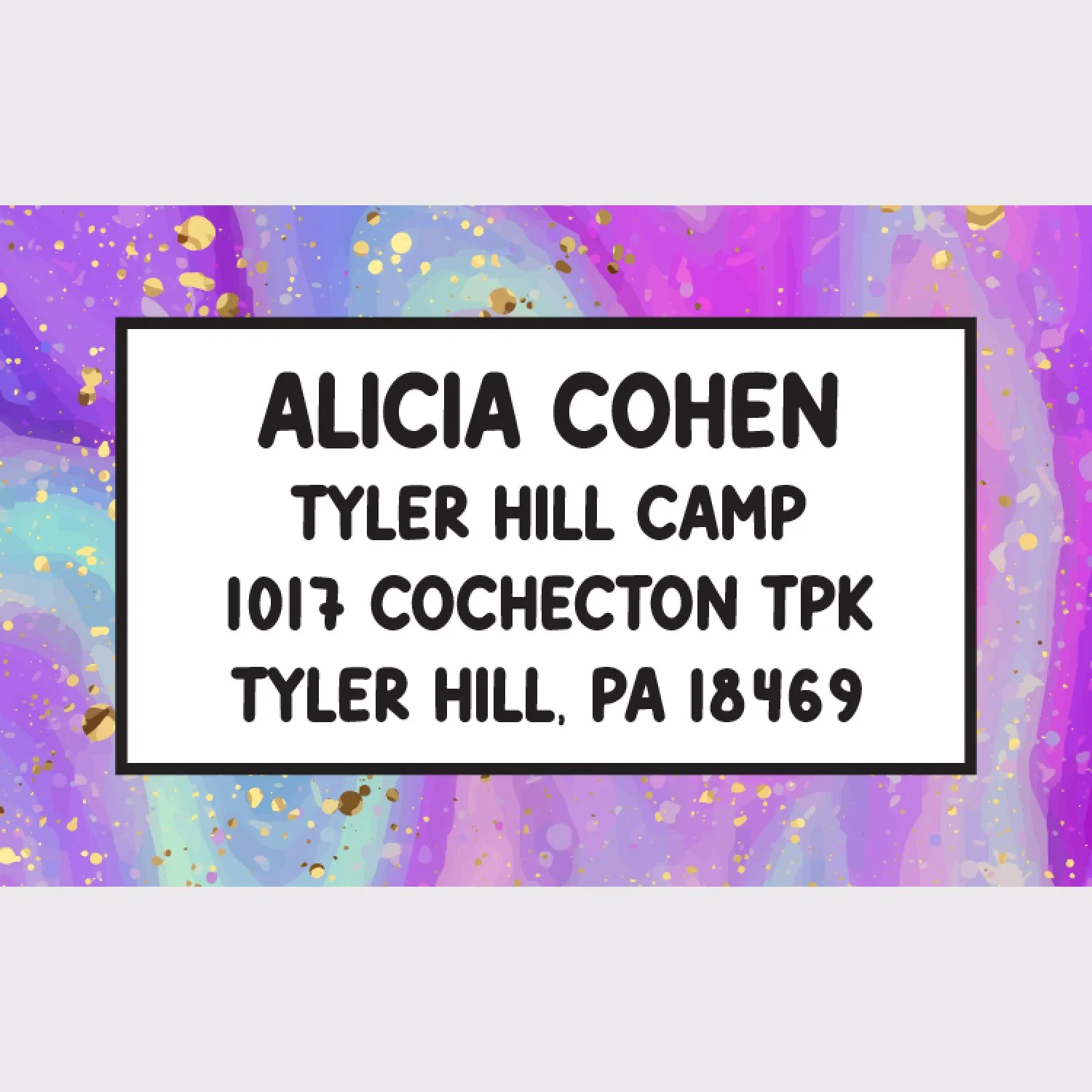 Mystic Marble Swirl Address Labels