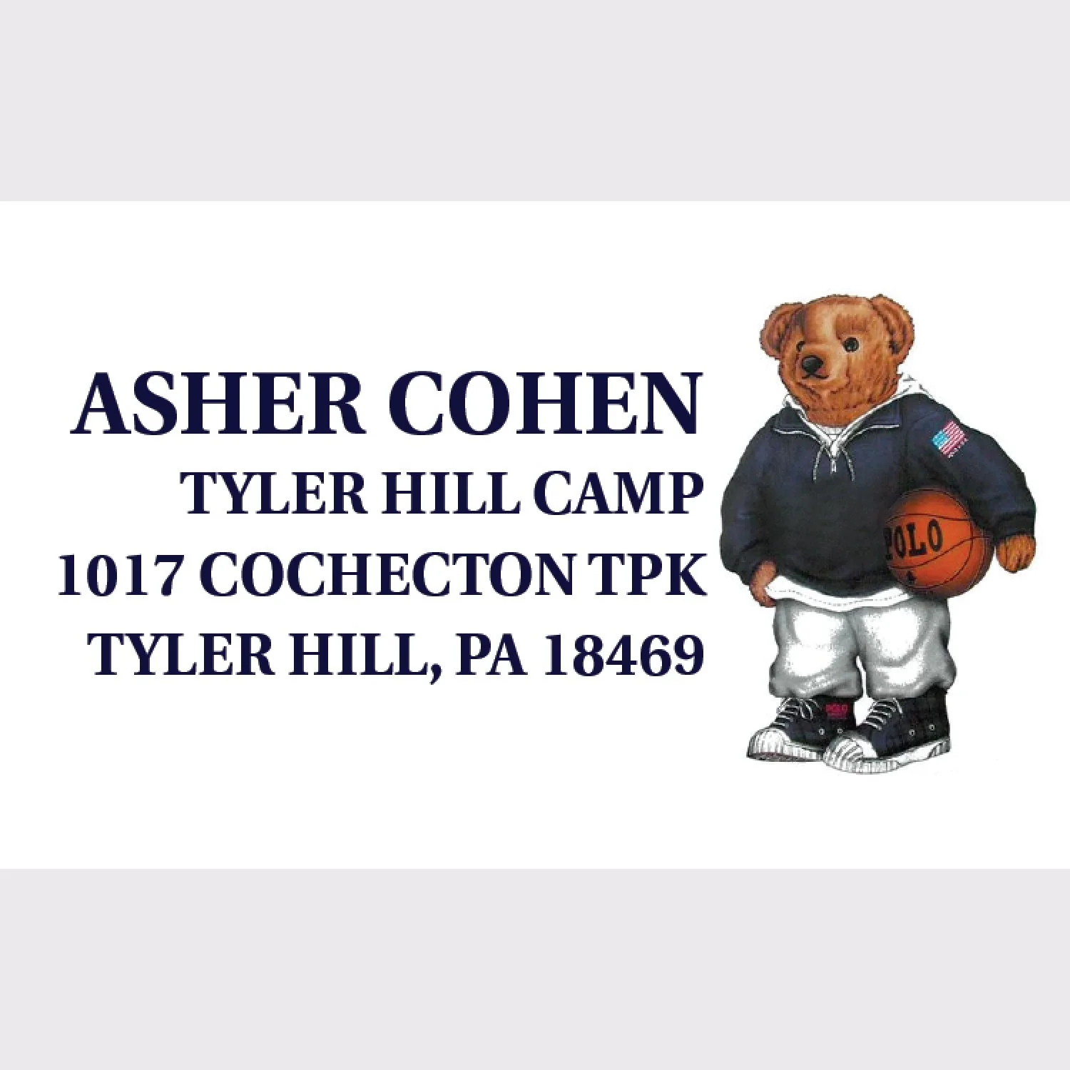Polo Bear Address Labels