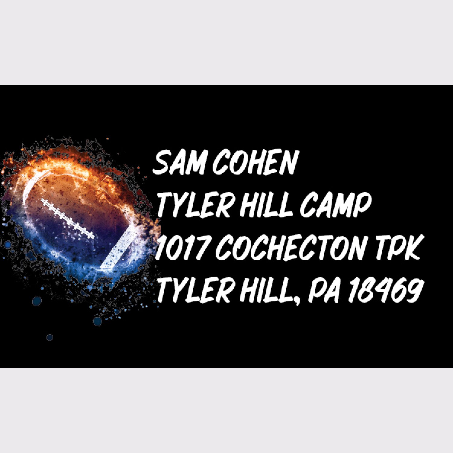 Exploding Football Address Labels