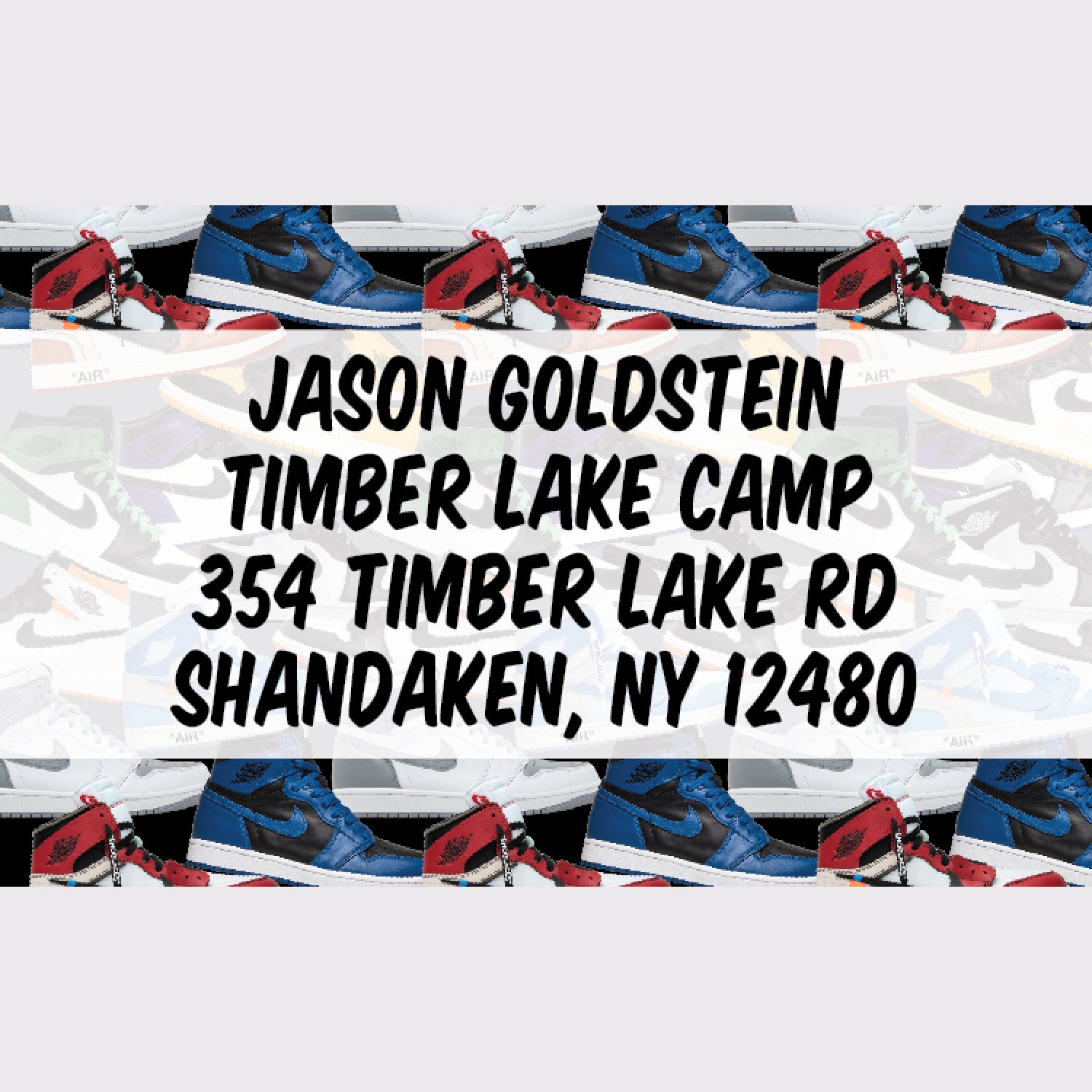 High Tops Collage Address Labels