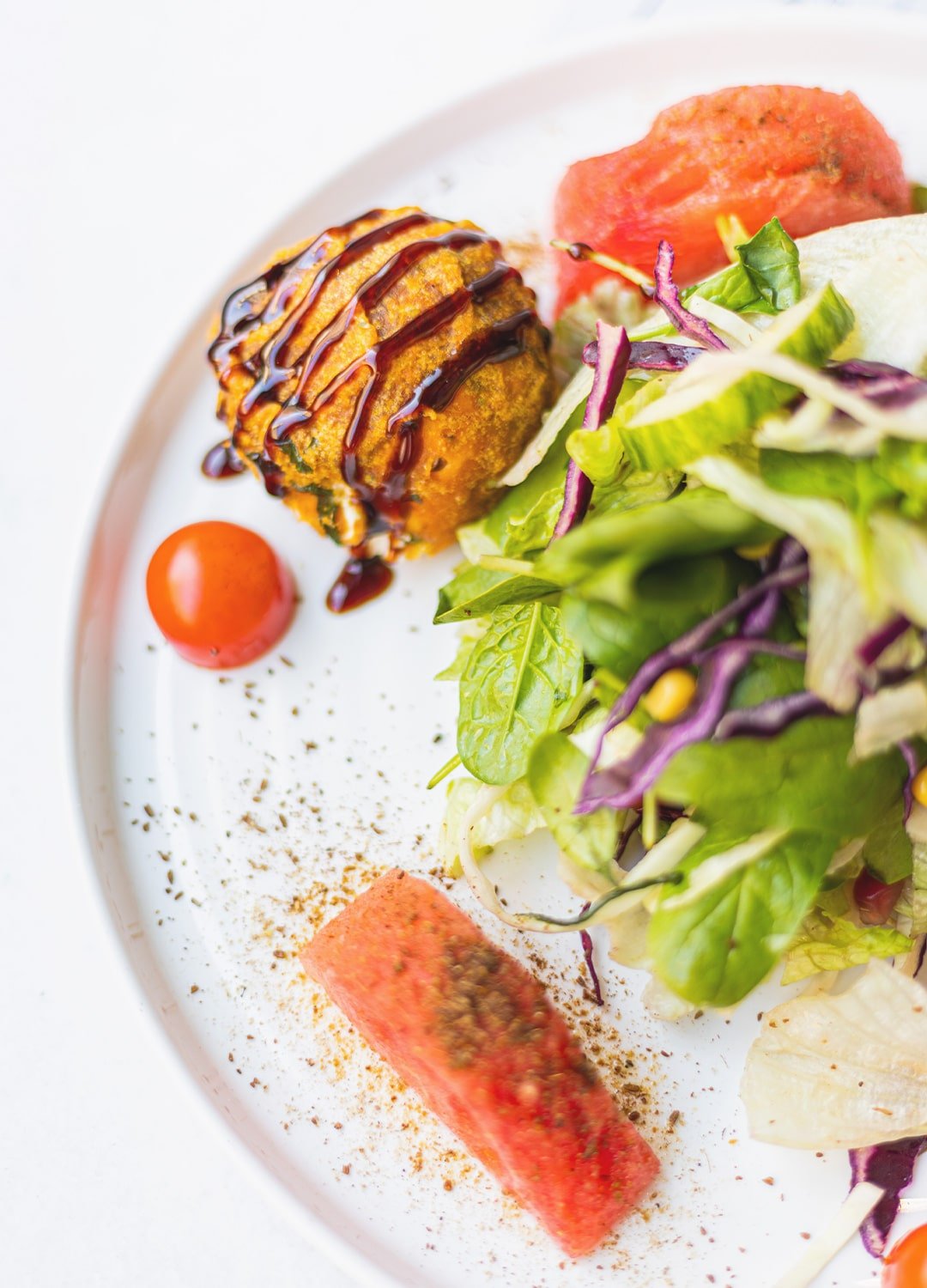 Wassermelonen Pakora Salat