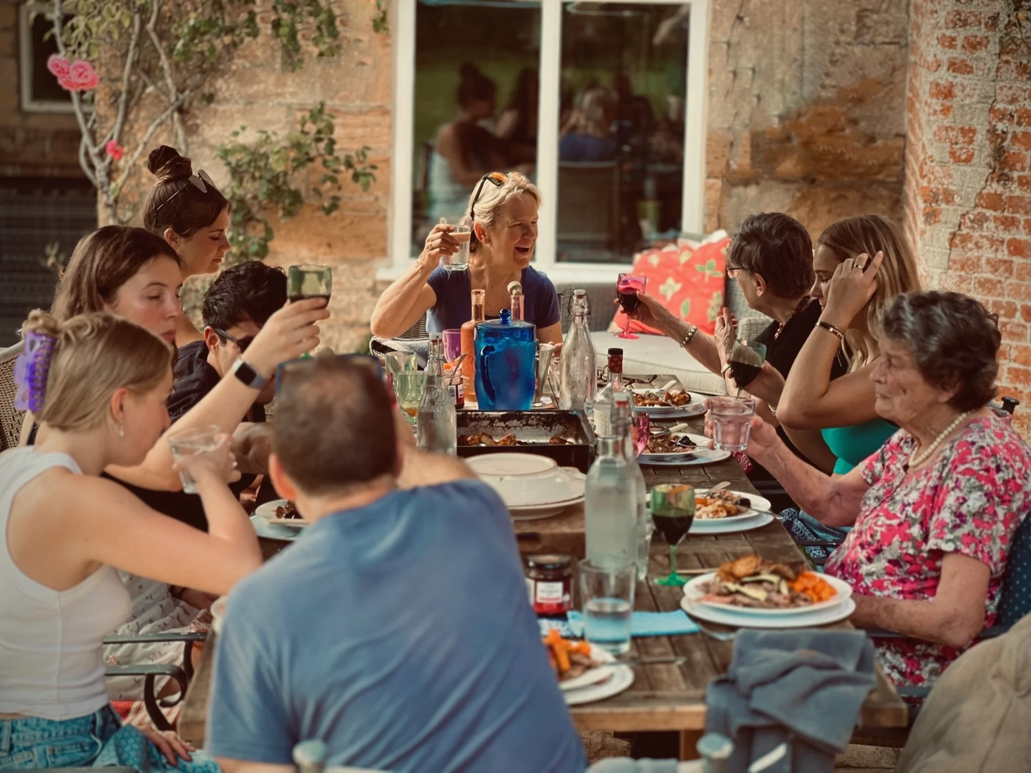 Bridge House multigenerational lunch on bbq terrace
