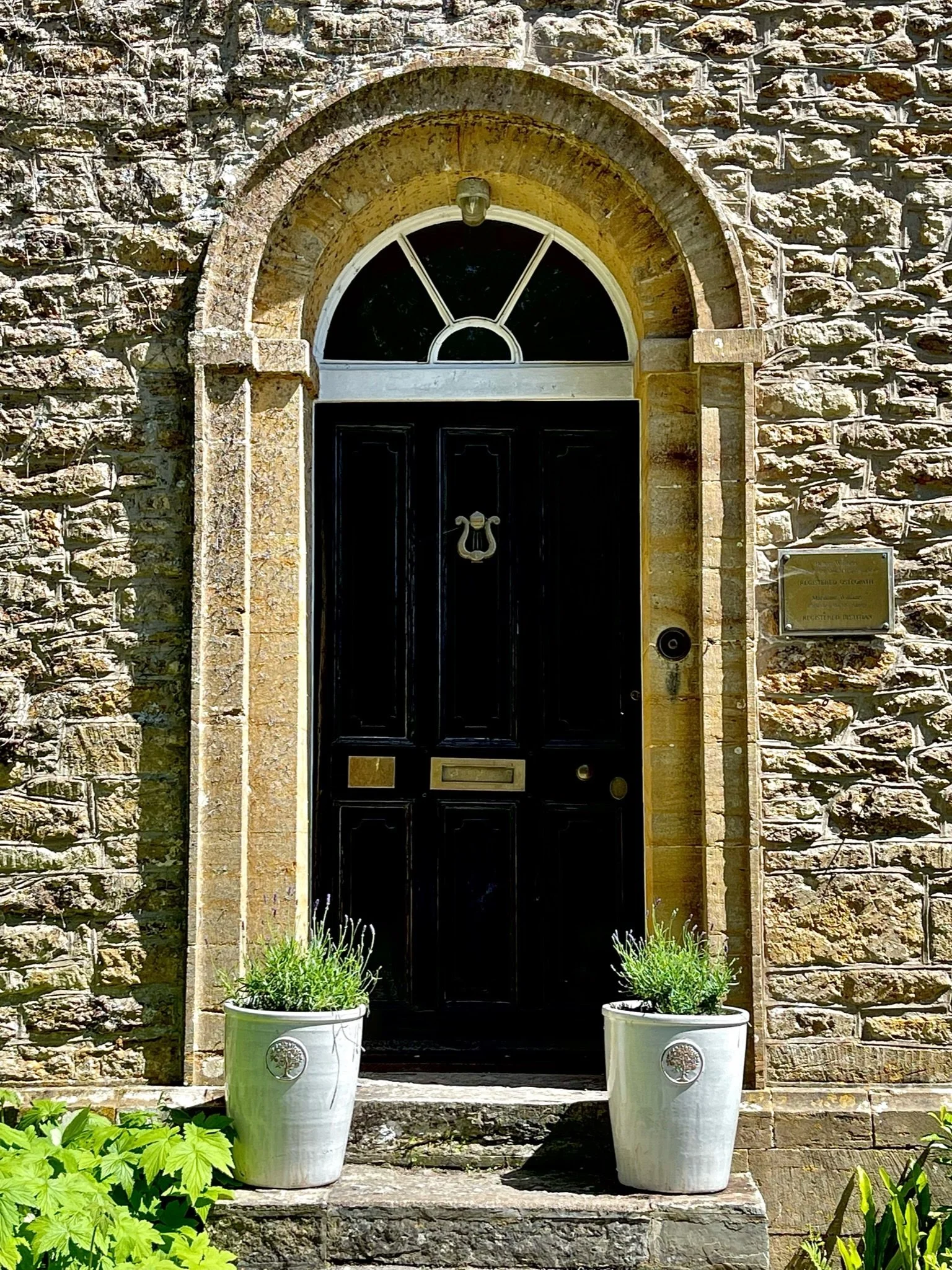 Bridge House historic Georgian stone front door