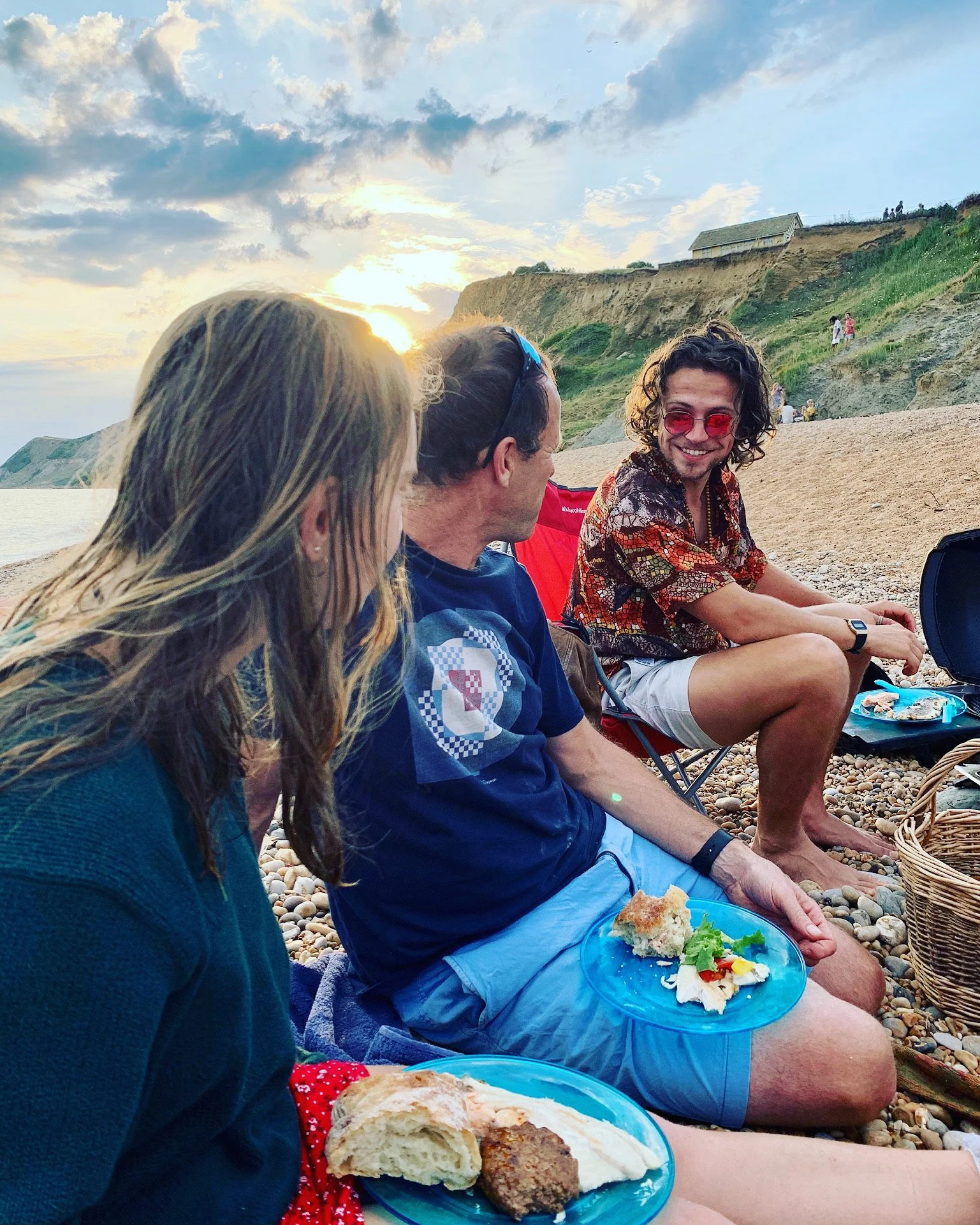 Bridge House multigenerational BBQ on beach at UNESCO Jurassic Coast