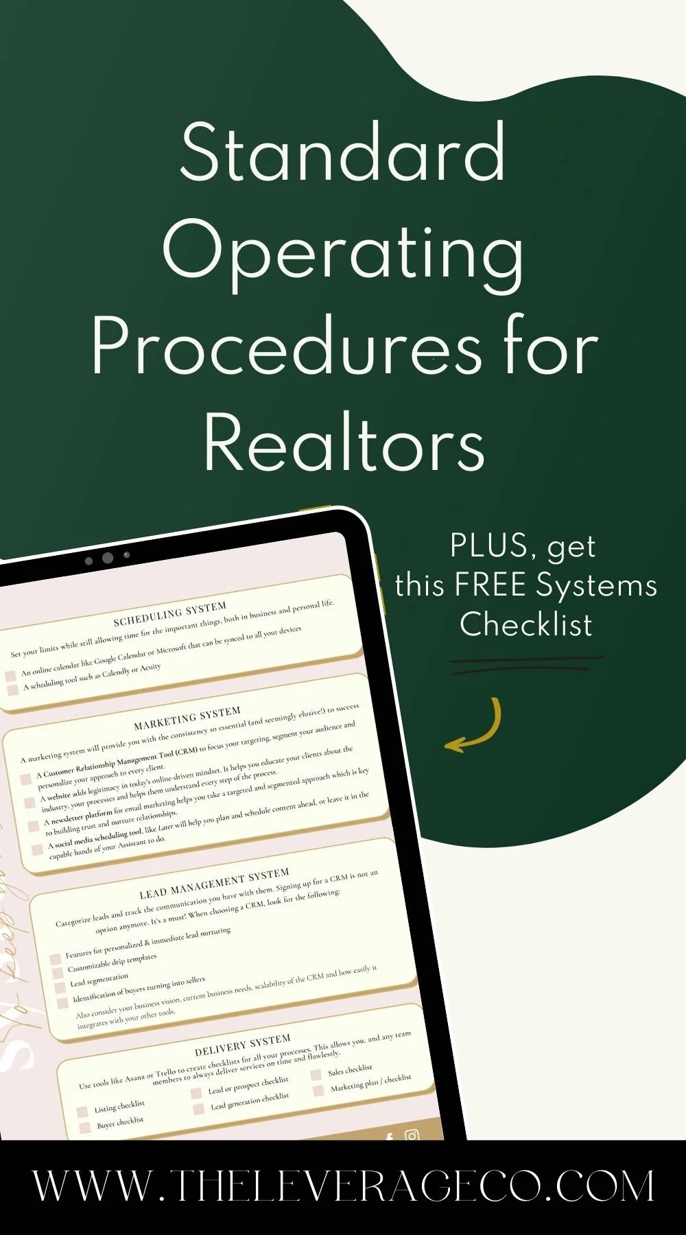 Standard Operating Procedures for Realtors — The Leverago Co.
