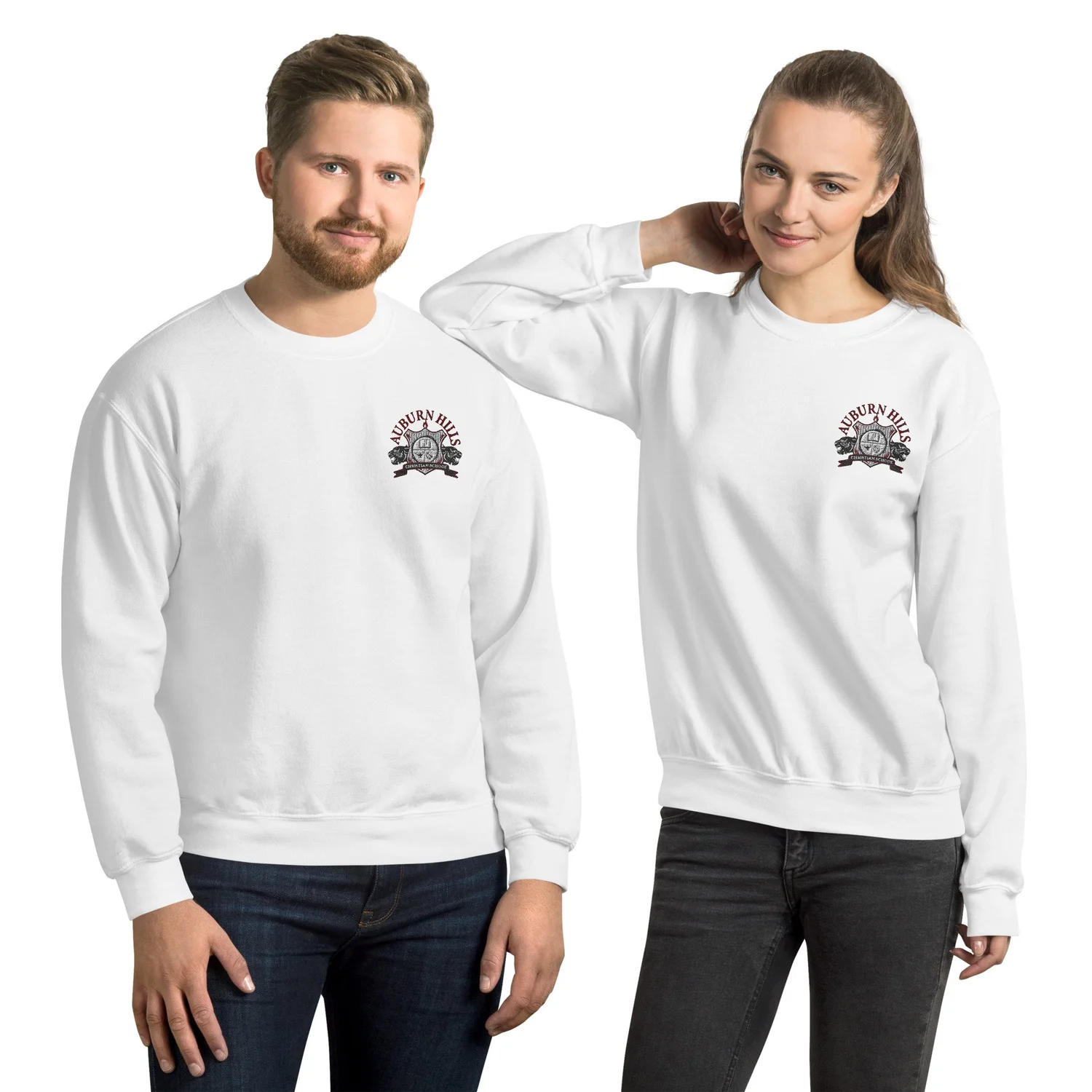 Unisex Sweatshirt Embroidered Small Chest Logo - UNIFORM APPROVED — Auburn  Hills Christian School
