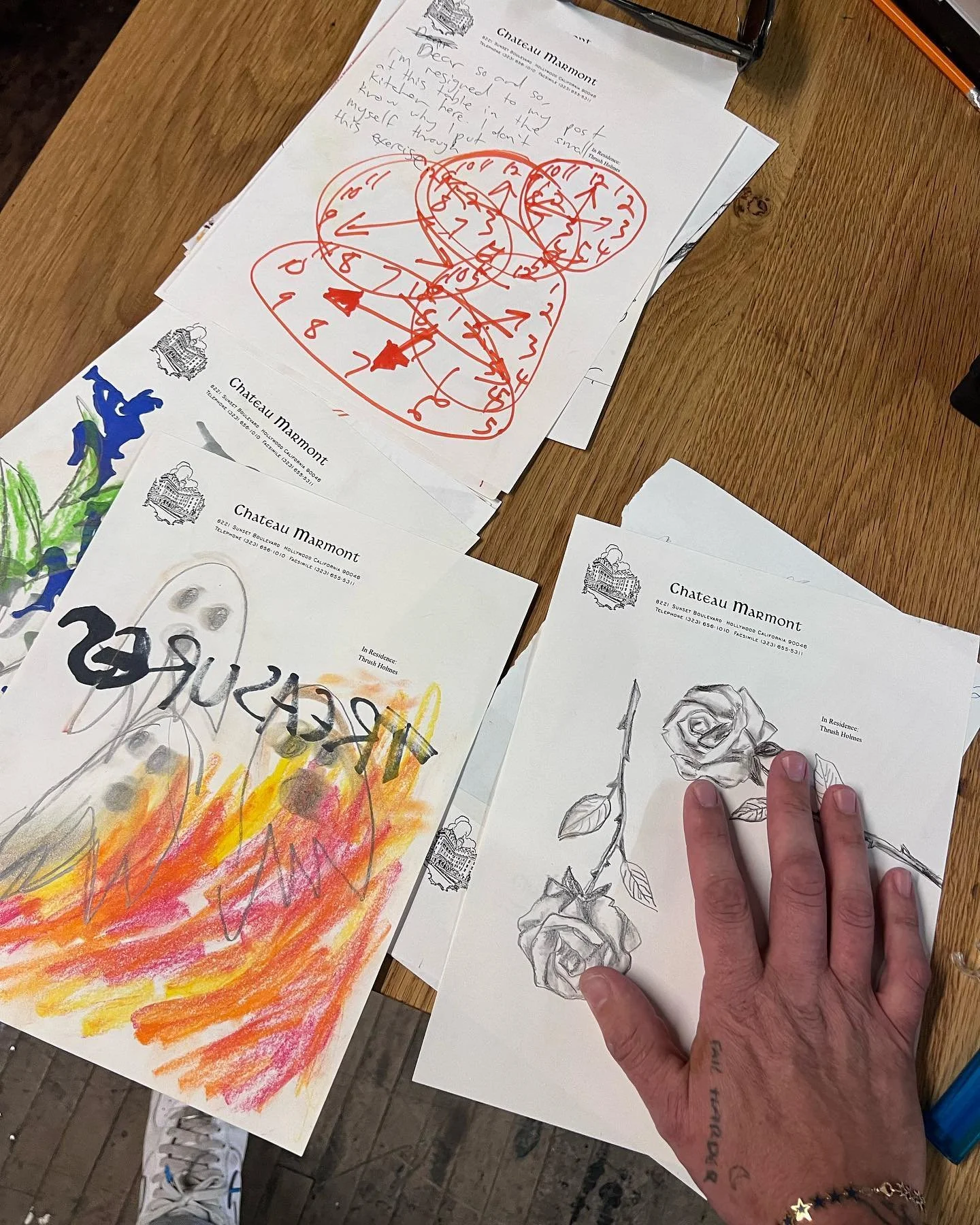 23 DRAWINGS FROM THE LITTLE KITCHEN AT THE CHATEAU, 2023. DM FOR ACCESS TO THE CATALOGUE