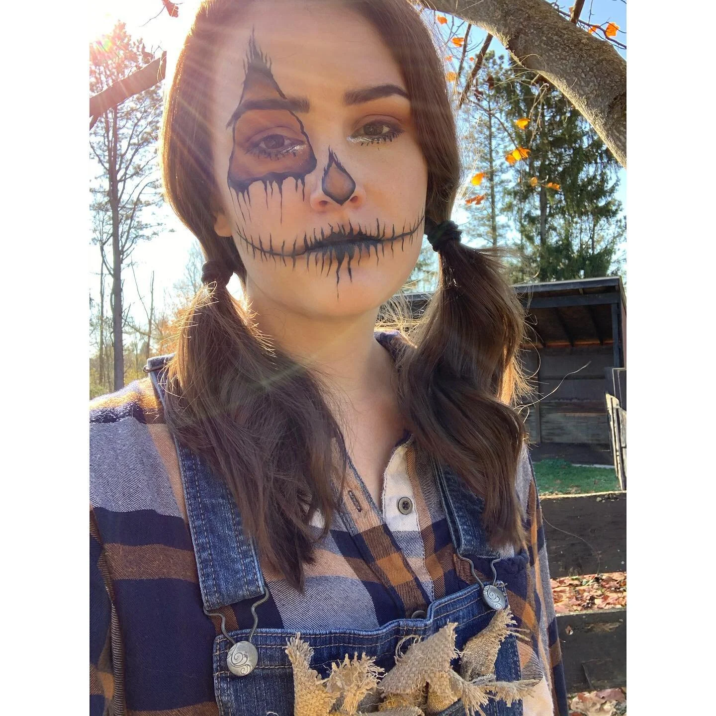 Throwback to Halloween when I had long hair and could become a scarecrow