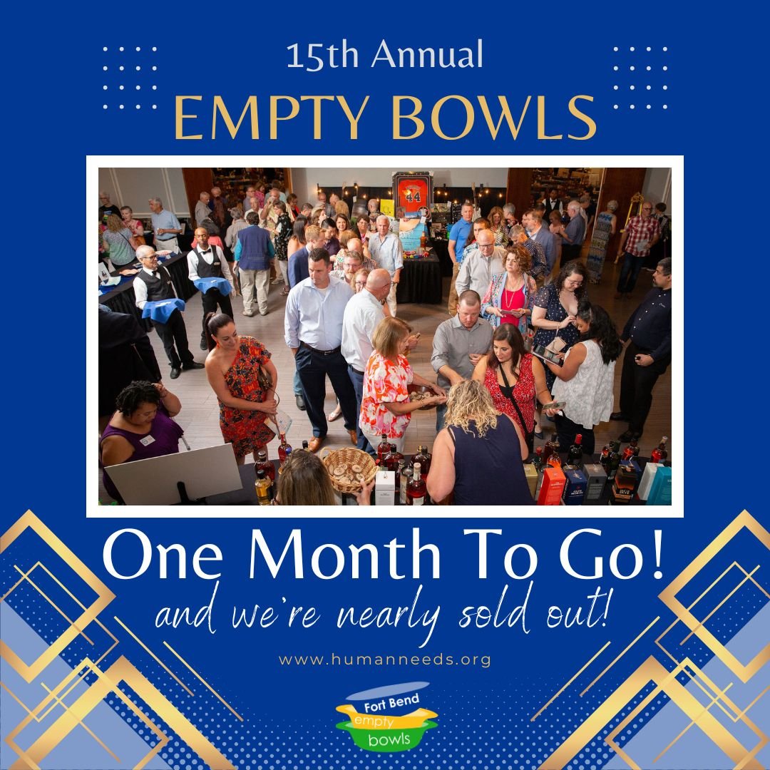 We can hardly believe the 15th Annual Fort Bend Empty Bowls is one month away! The committee is working hard to make sure this is a record breaking year and we want you to be included! Tickets and tables are selling out quickly so purchase them now s