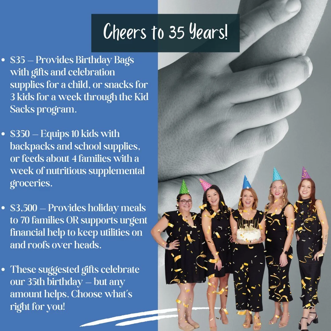 🎉 We&rsquo;re Turning 35 &mdash; and You Can Help Us Celebrate in the Best Way Possible!

You may have seen us buzzing with excitement about our upcoming birthday&mdash;35 years of serving East Fort Bend County, 35 years of neighbors helping neighbo