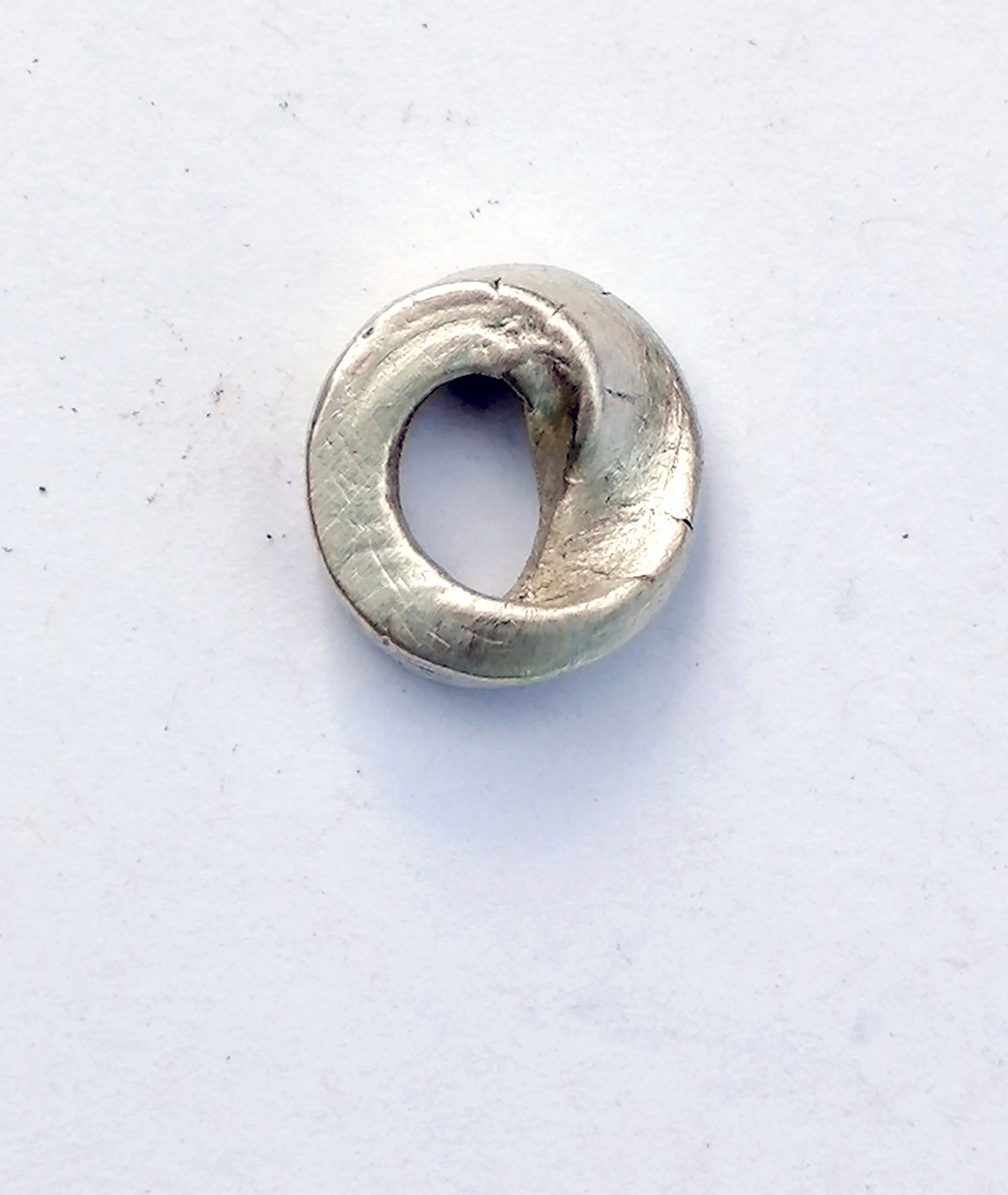 Plamen Yordanov, "Moon Infinity #3", Silver cast, 7/16 in. dia.