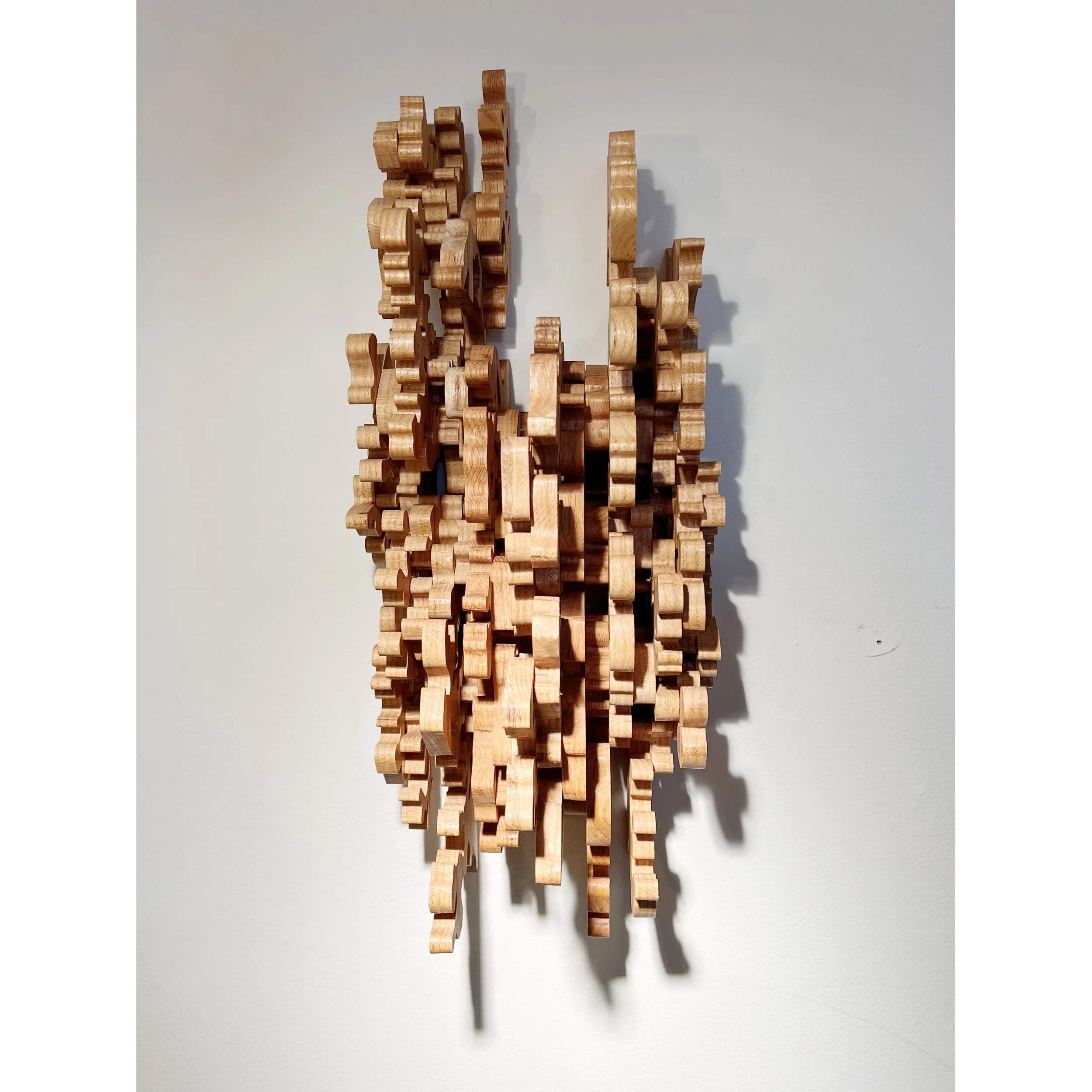 "Venerari III" by Ei Cullina, Oak wood, 33 x 12 x 13-1/2 in.