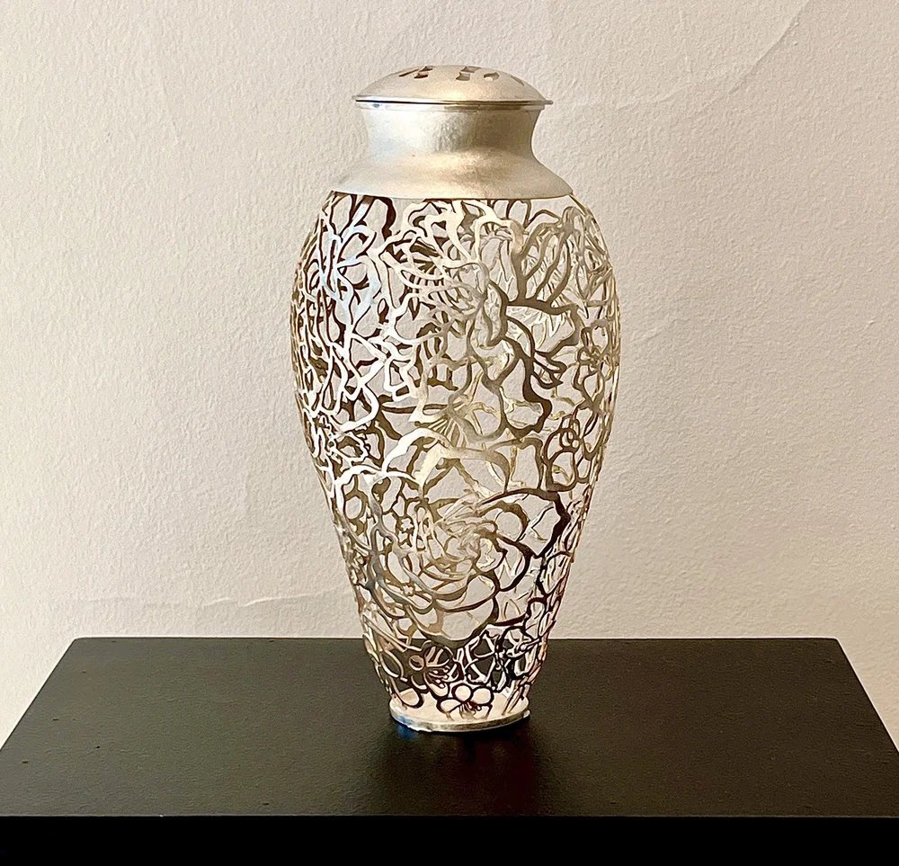 Sishi Wang, "The Price to Pay", Silver, 9-1/2 x 4-1/2 x 4-1/2 in.