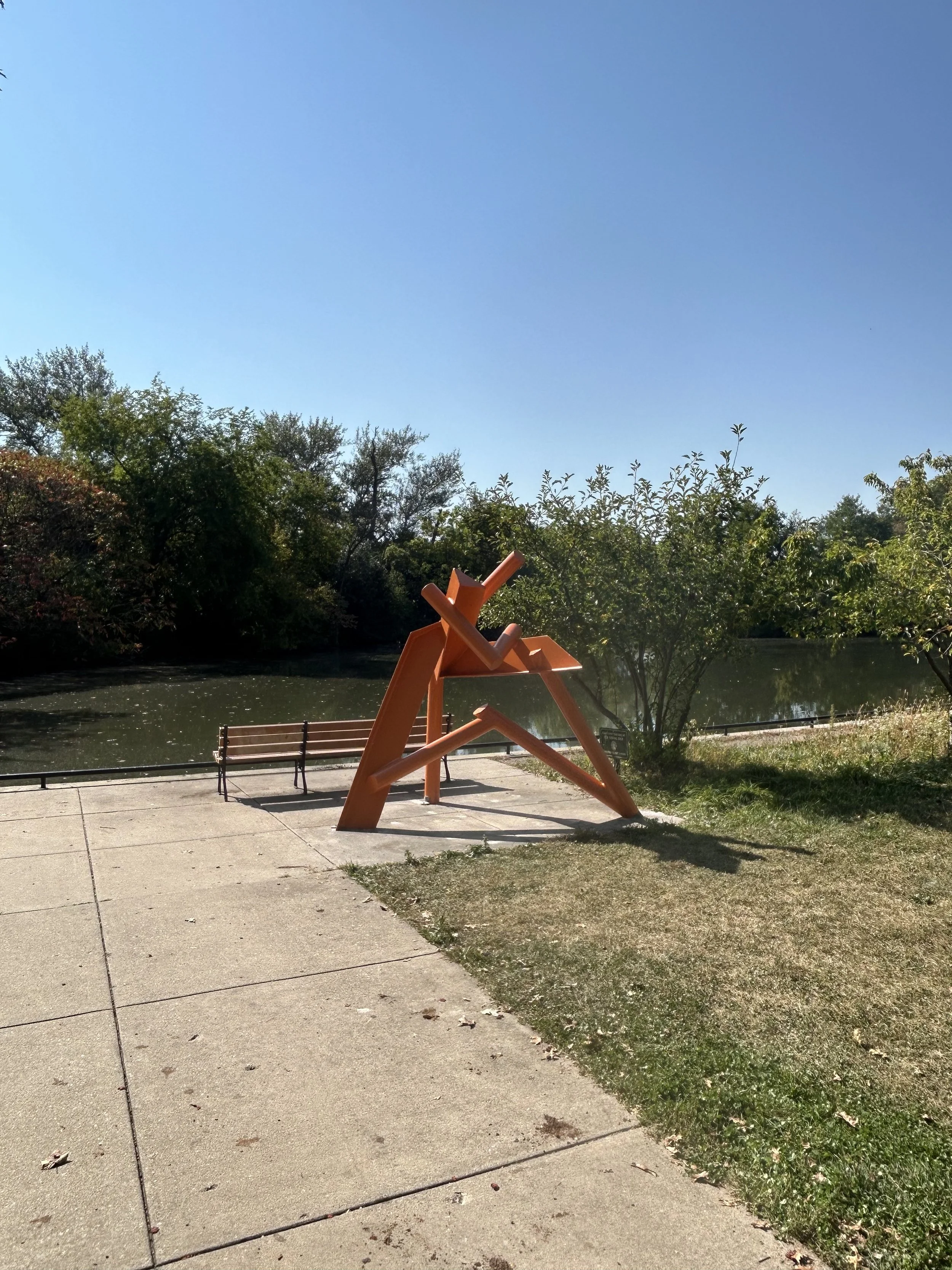 Marquette Park: Adam Garey, "Quatro", Cast aluminum, 10 x 3 x 3 ft.
