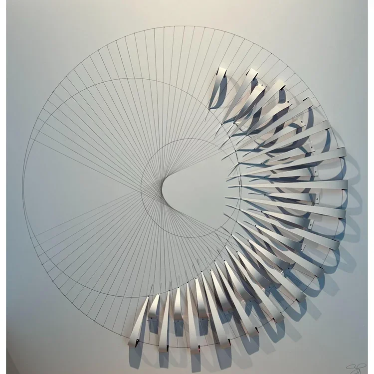 Suzanne Pratt, "Biasa", Paper, graphite, pins on archival foam board, 21-1/2 x 21-1/2 in.