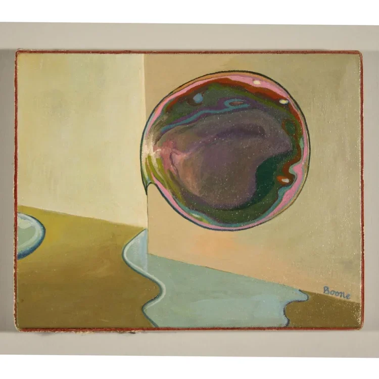 Berthold Boone, "Interior", Acrylic on canvas, 8 x 10 in.