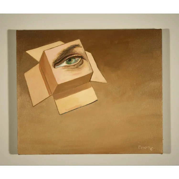 Berthold Boone, "Box", Acrylic on canvas, 12 x 14 in.  