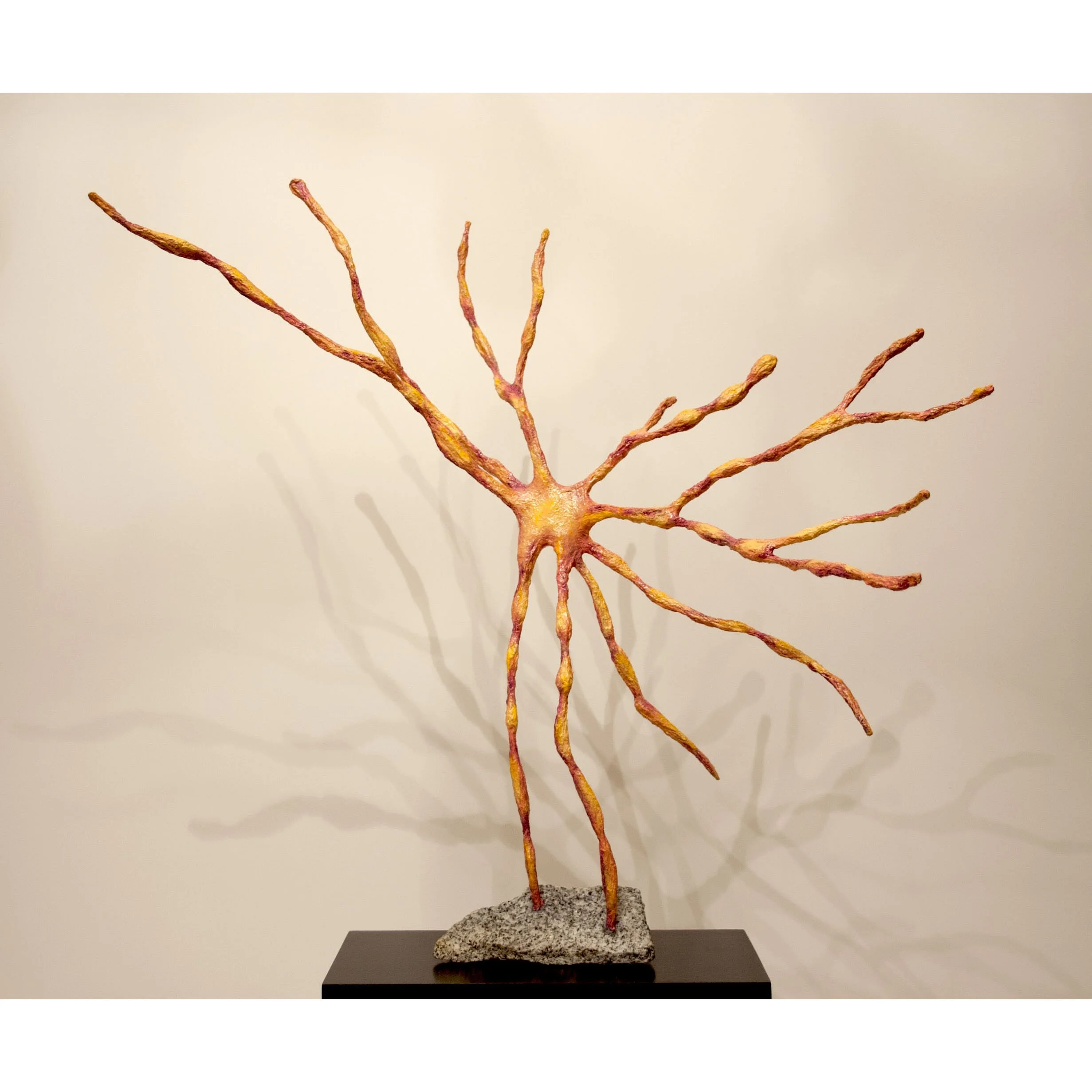"In the Moment" by Micki LeMieux, Wire, paper, paint, 20 x 21 x 9 in.